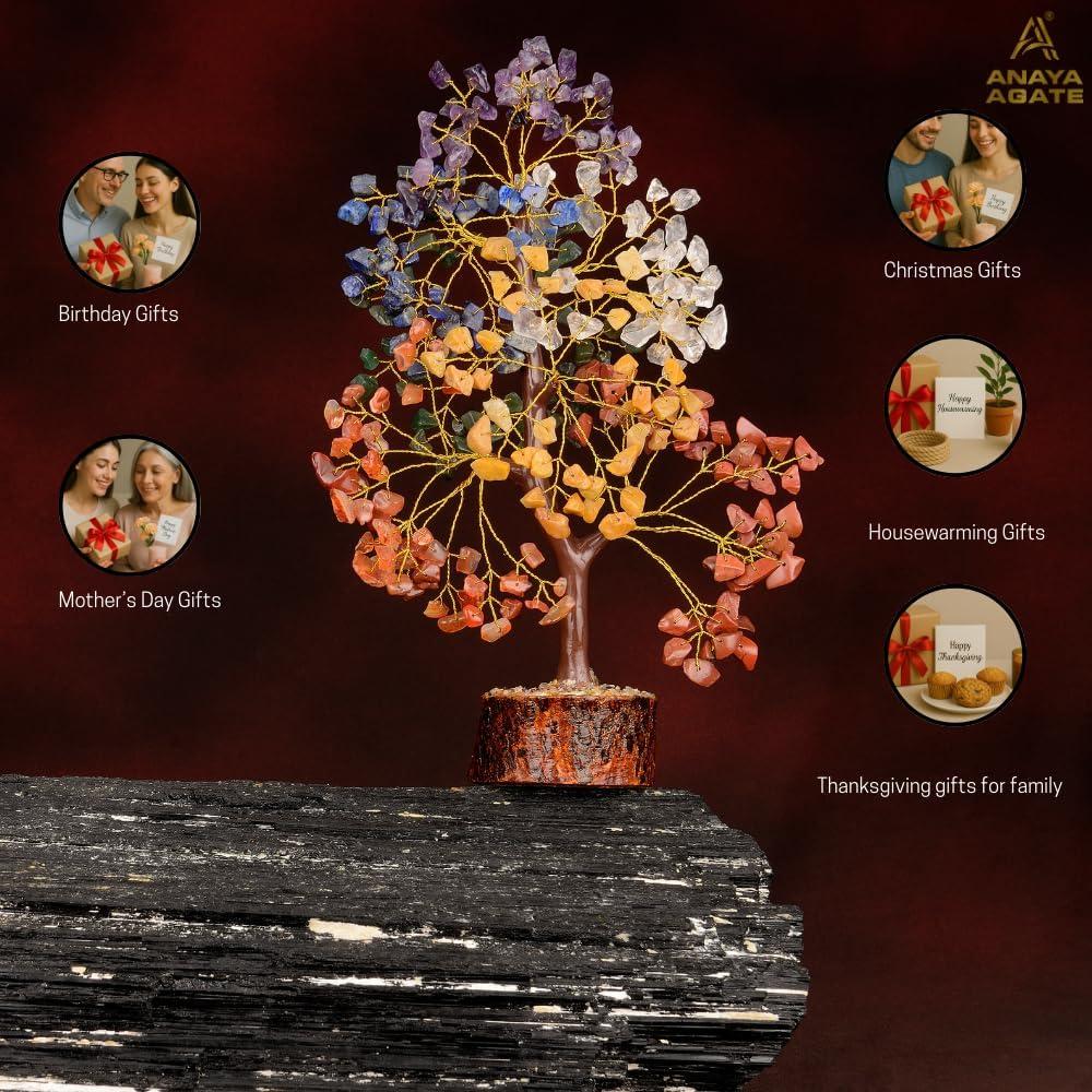 Árbol de Cristal Sanador 7 Chakras ANAYA AGATE 25 cm