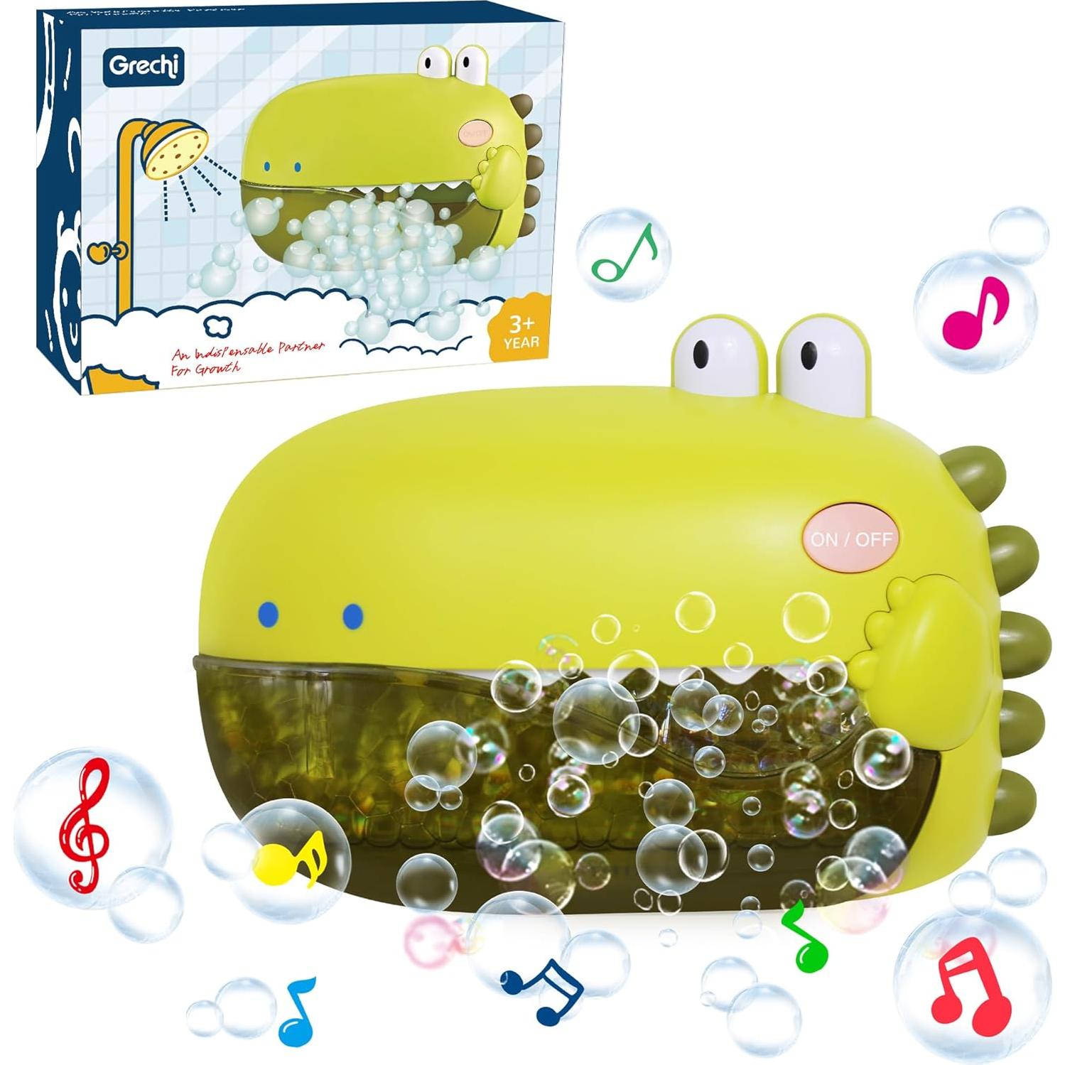 Juguete de Baño Dinosaurio Grechi con Burbujas y Música