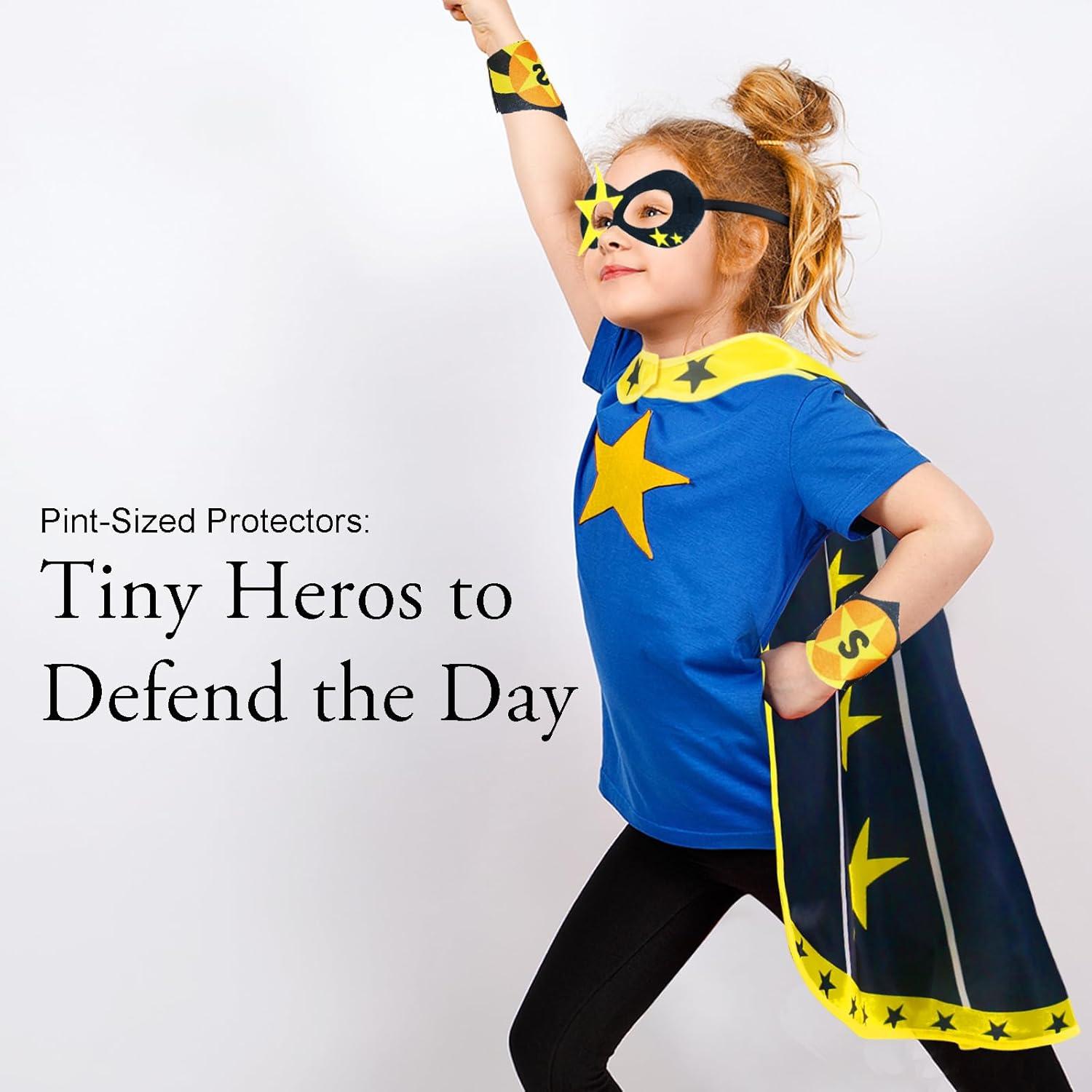 Disfraz de Superhéroe ROLEWIN para Niños - Capa y Máscara