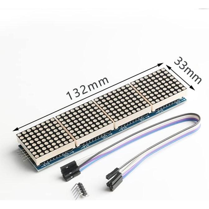 Pantalla LED Matriz de Puntos MAX7219 4 en 1 5V 13x3.2cm