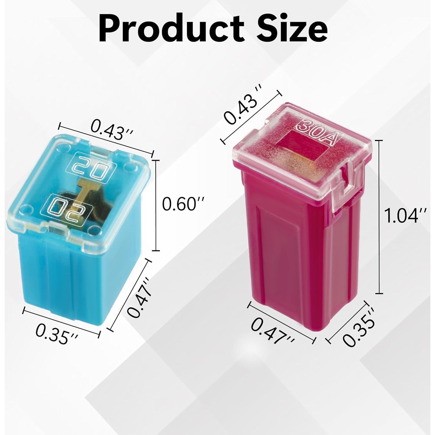 Kit de 10 Fusibles Automotrices BFXM 20A-60A Alto y Bajo