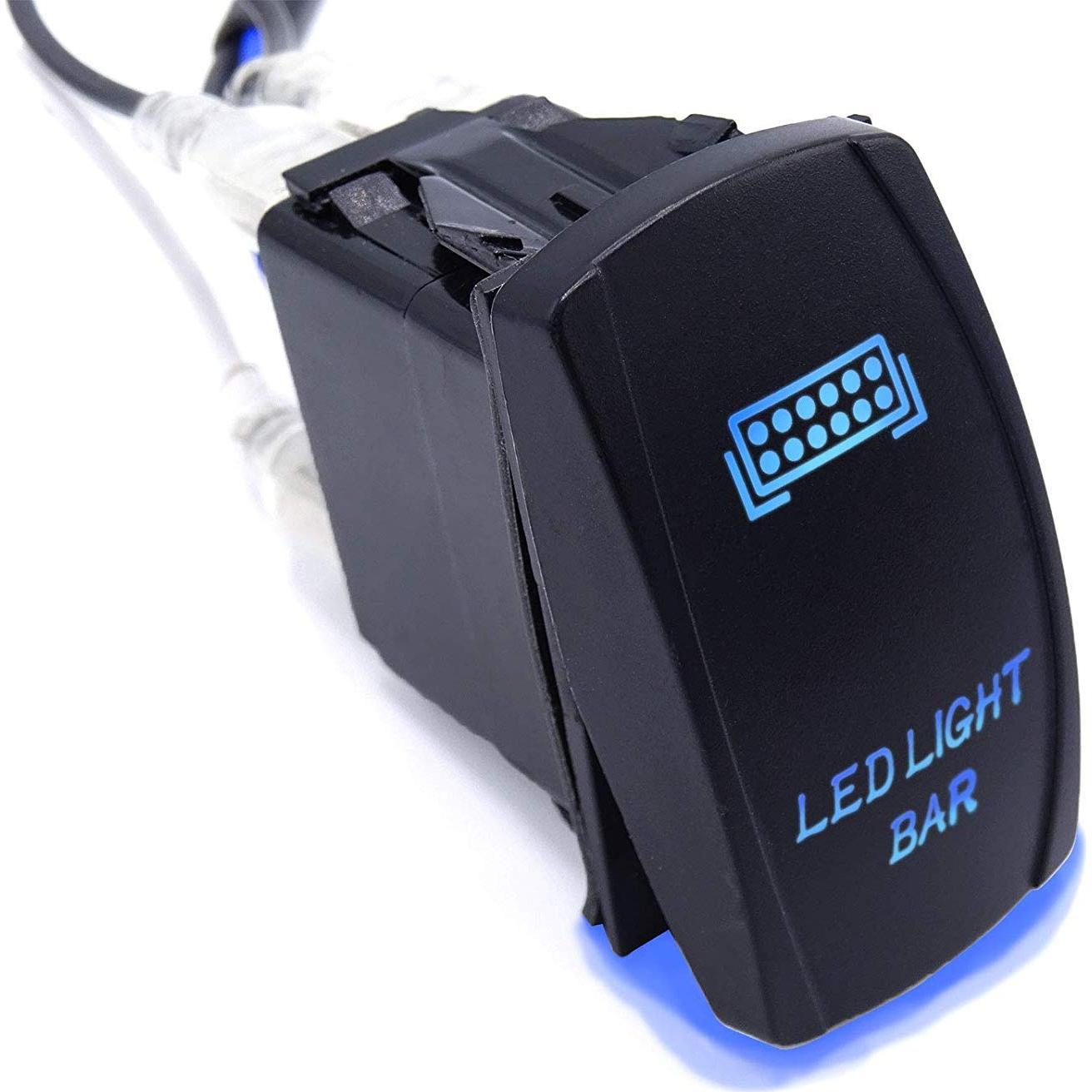 Interruptor Rocker Dasen 3PCS LED Azul para ATV UTV SUV