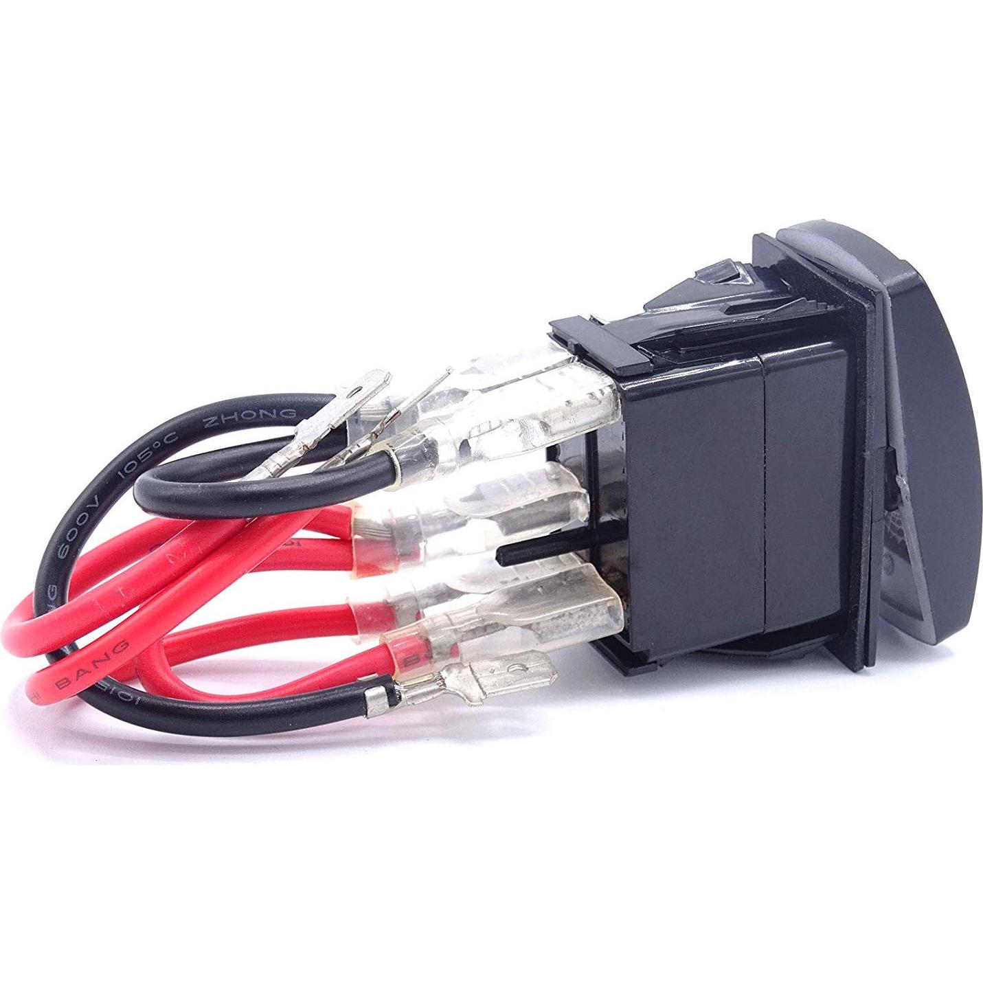 Interruptor Rocker Dasen 3PCS LED Azul para ATV UTV SUV