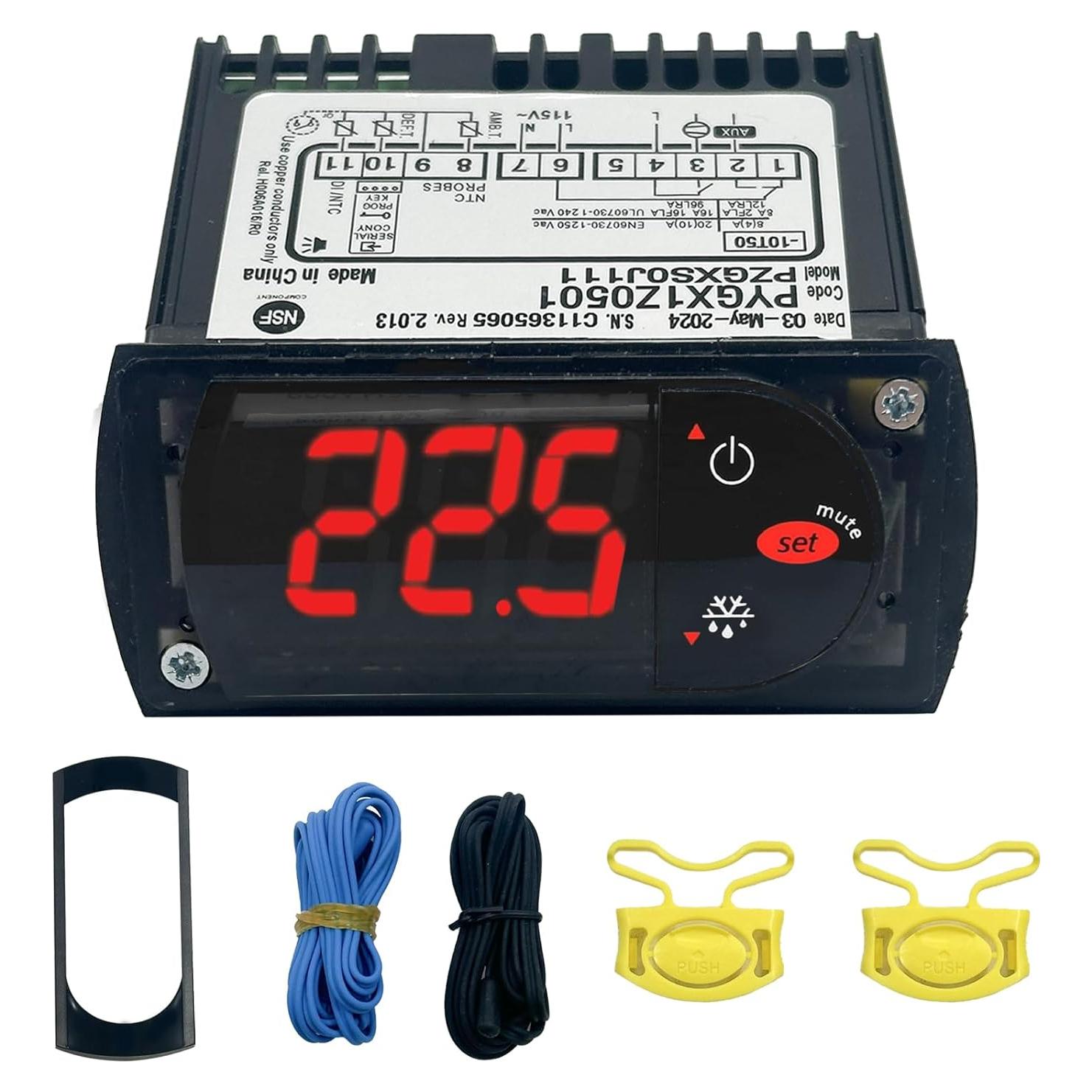 Controlador de Temperatura PZGXS0J111 con 2 Sondas NTC 115V
