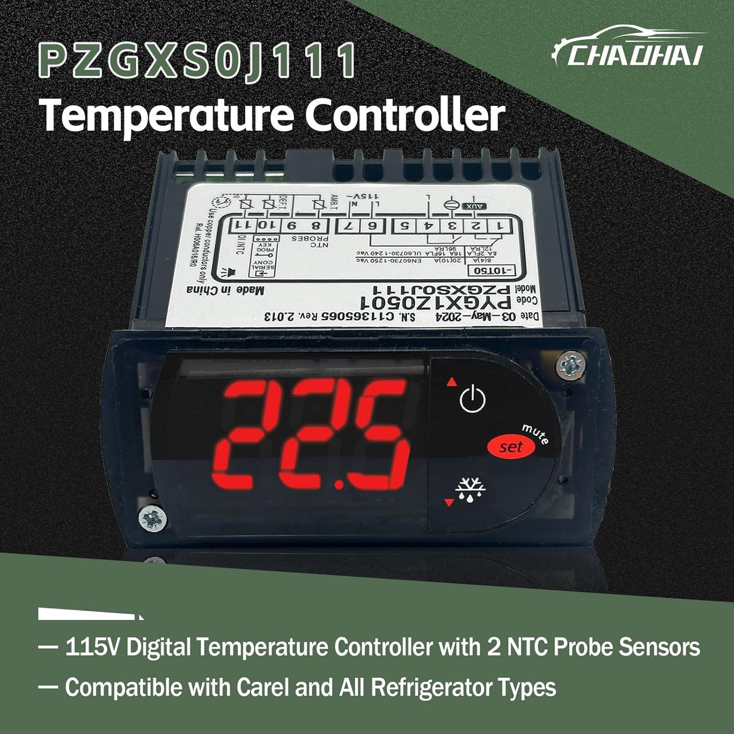 Controlador de Temperatura PZGXS0J111 con 2 Sondas NTC 115V