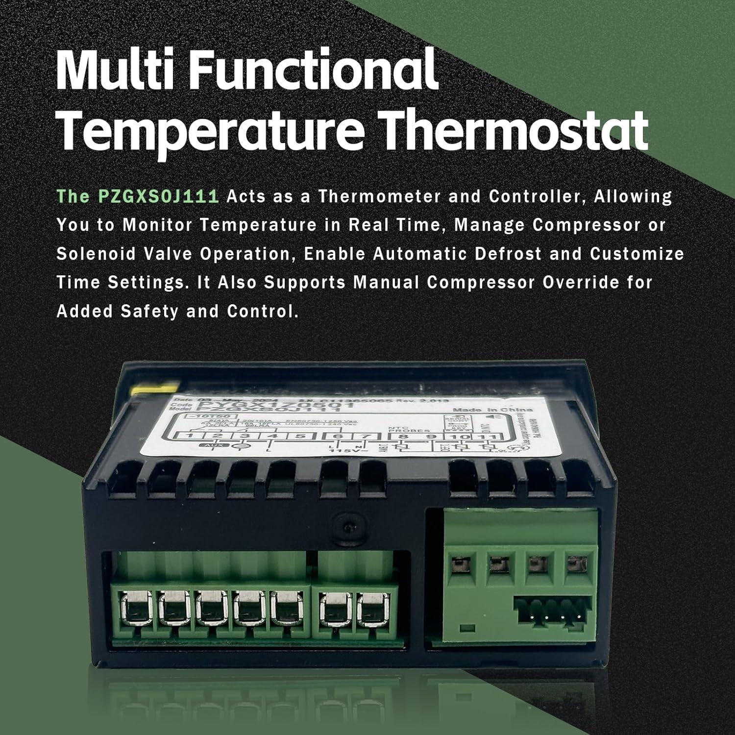 Controlador de Temperatura PZGXS0J111 con 2 Sondas NTC 115V
