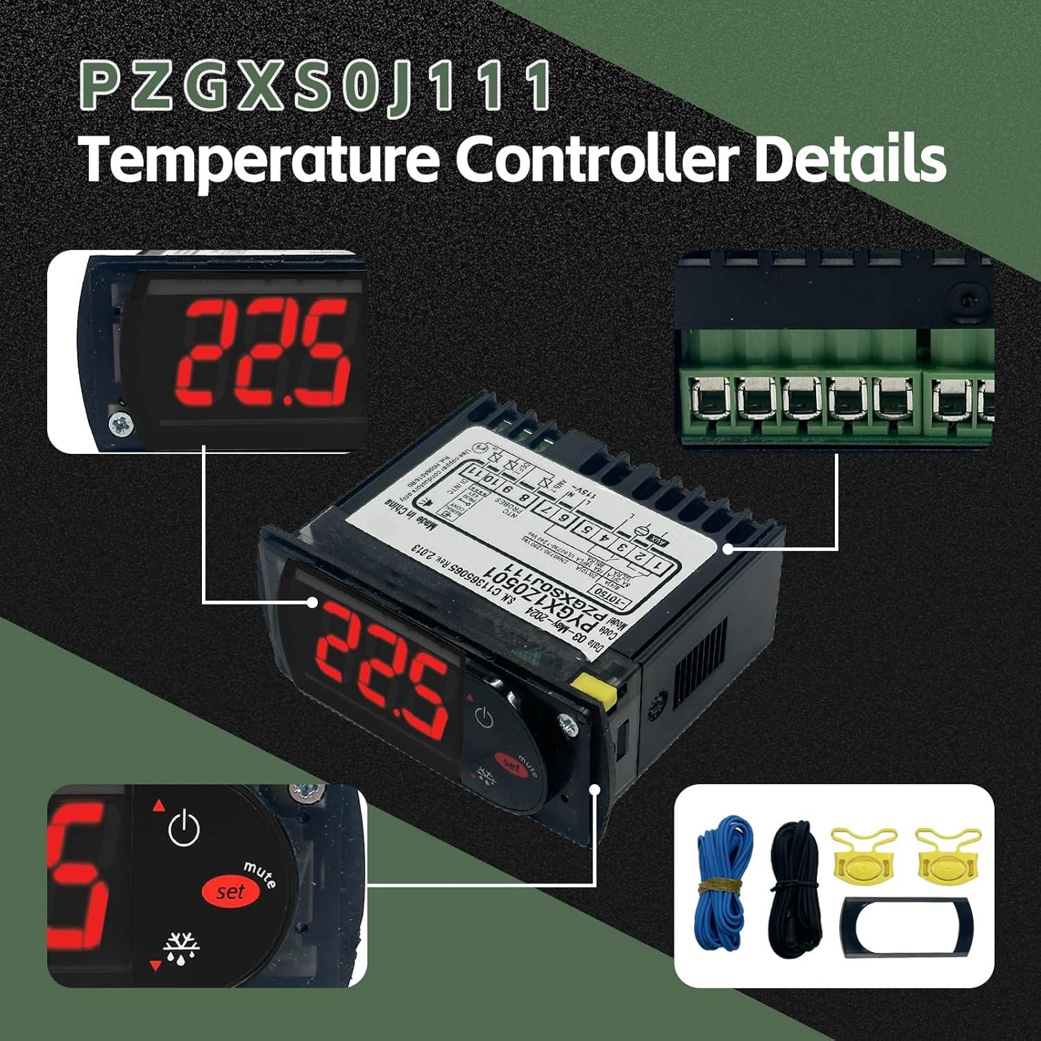 Controlador de Temperatura PZGXS0J111 con 2 Sondas NTC 115V