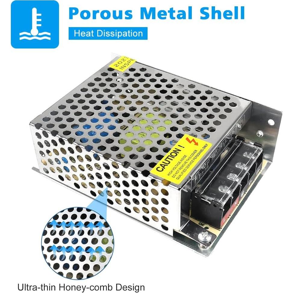 Fuente de Alimentación LED inShareplus 12V 60W 5A AC-DC