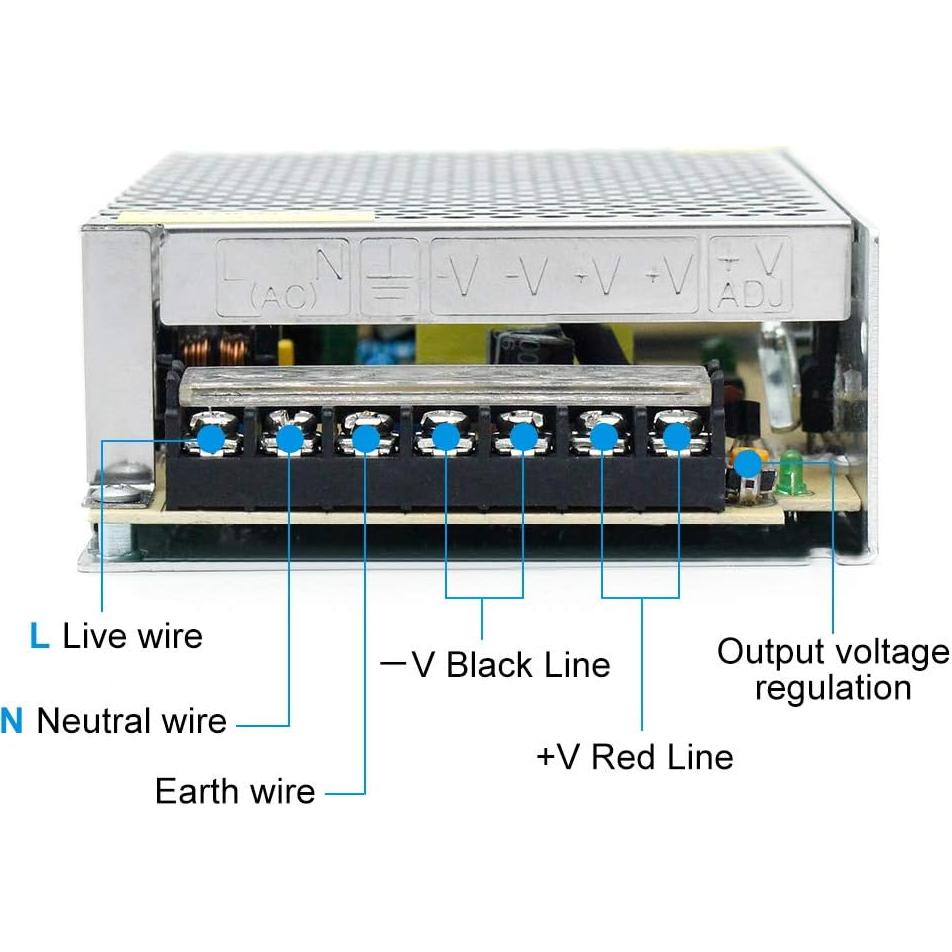 Fuente de Alimentación LED inShareplus 12V 60W 5A AC-DC