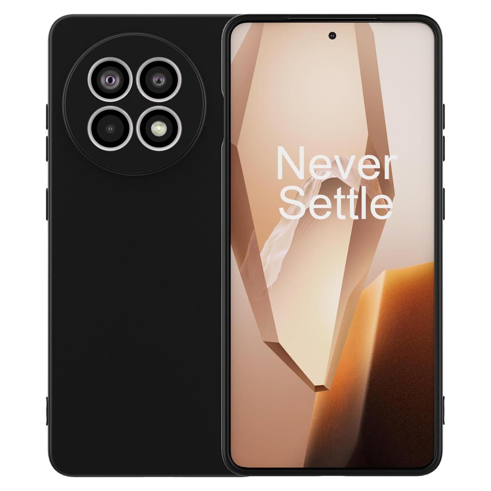 Funda de Silicona Foluu para OnePlus 13R 5G 2025 - Negra