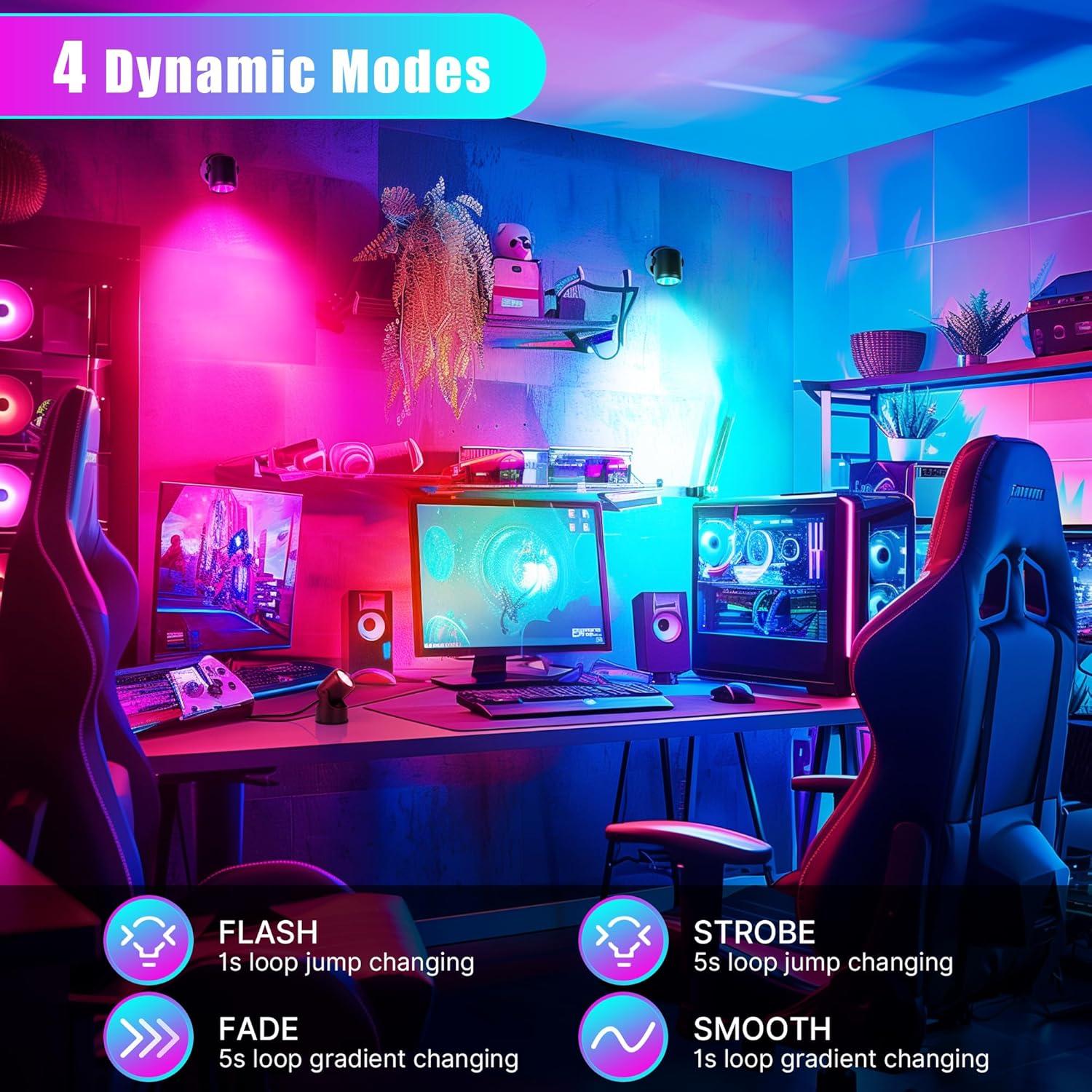 Foco LED RGBW Kandicyar 7W 16 Colores Control Remoto