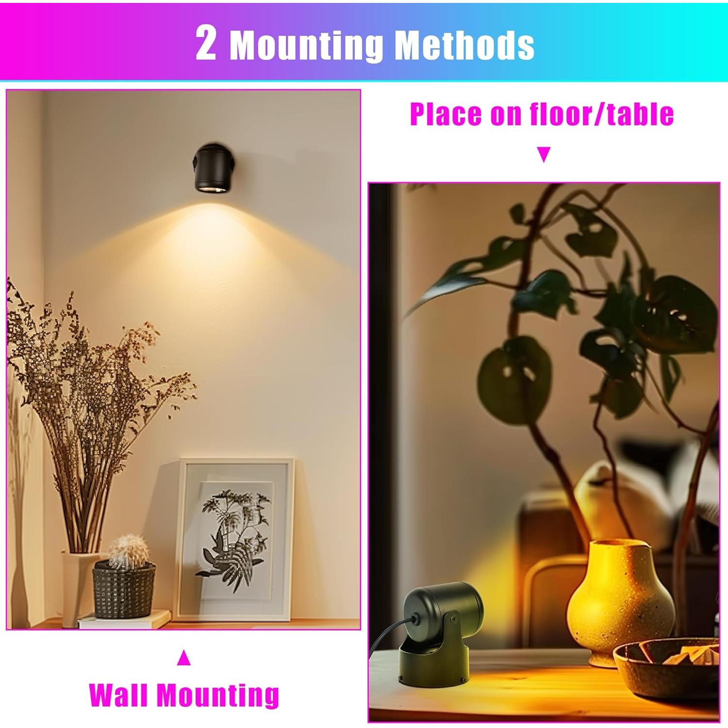 Foco LED RGBW Kandicyar 7W 16 Colores Control Remoto