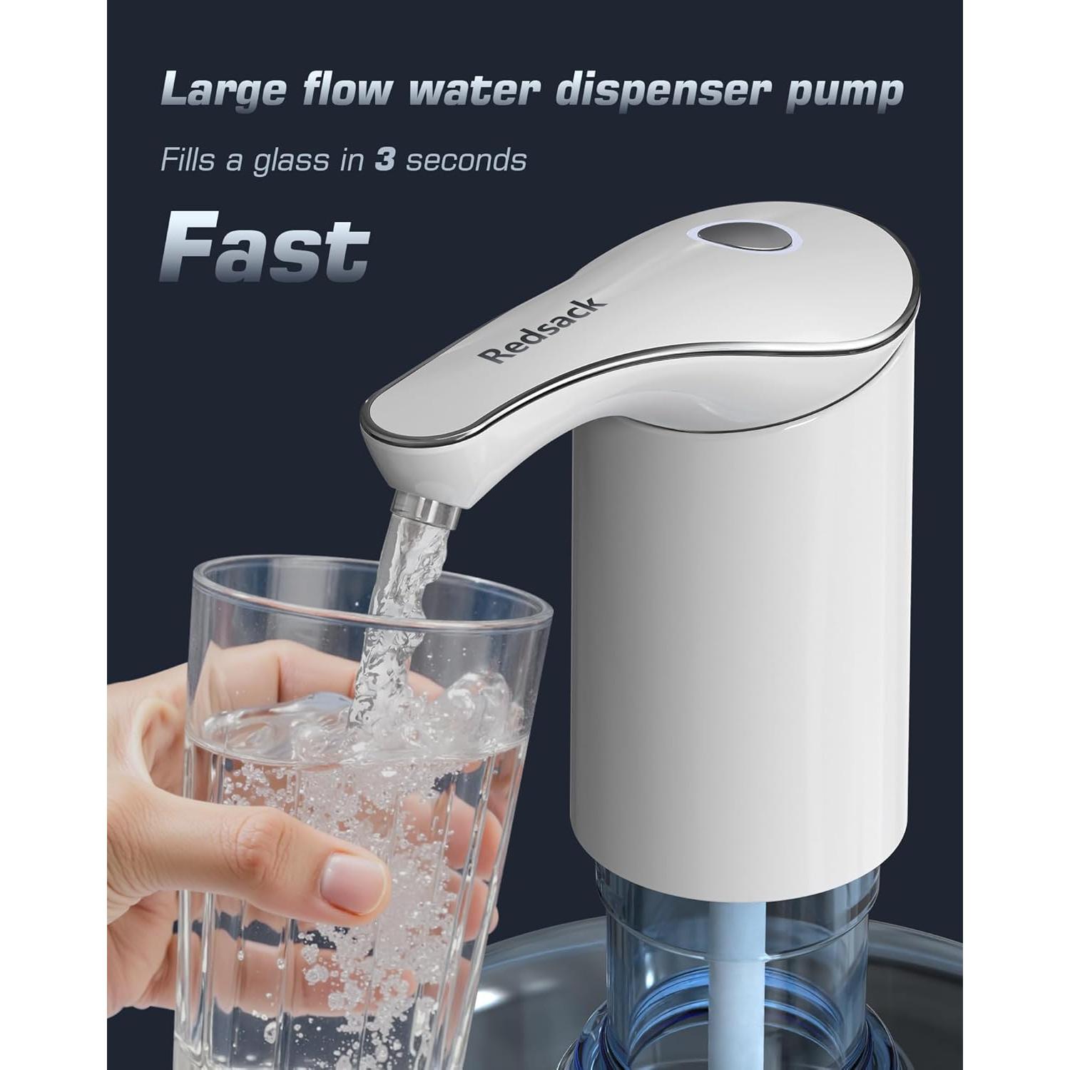 Dispensador de Agua Eléctrico Redsack 3-5 Galones USB-C Silencioso