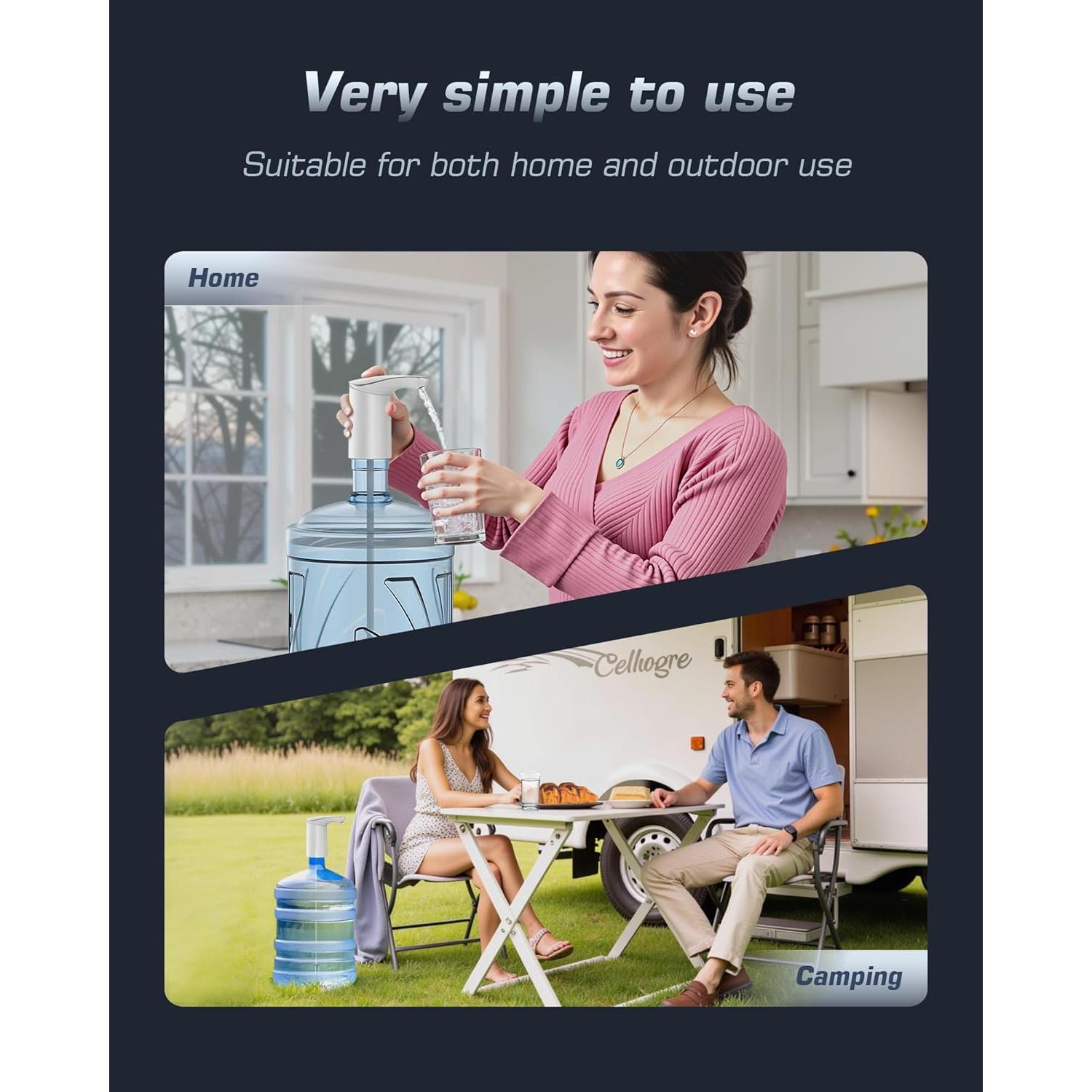 Dispensador de Agua Eléctrico Redsack 3-5 Galones USB-C Silencioso