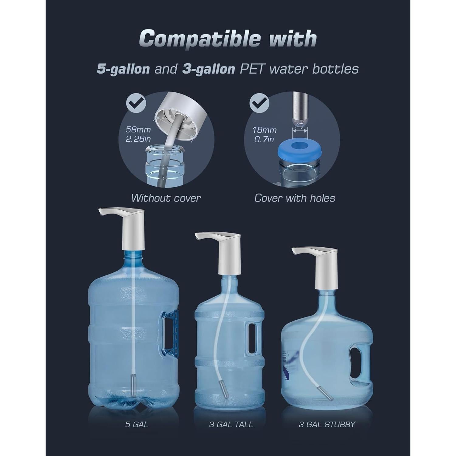 Dispensador de Agua Eléctrico Redsack 3-5 Galones USB-C Silencioso