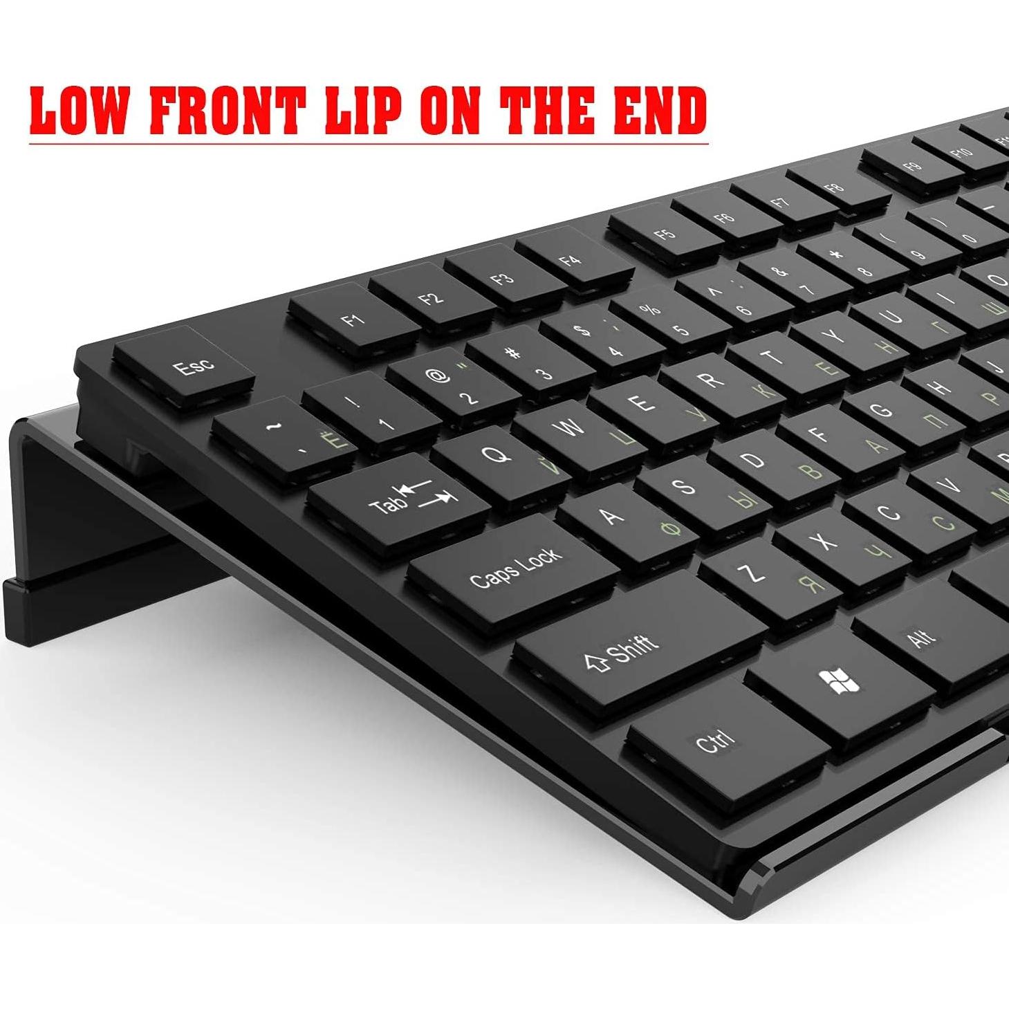 Soporte de Teclado Ergonómico KOTEMON Acrílico Negro 43.2x14cm