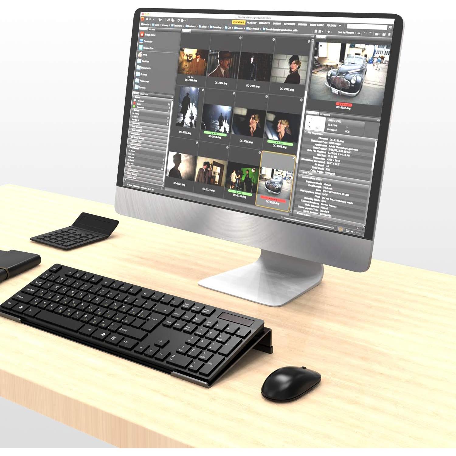 Soporte de Teclado Ergonómico KOTEMON Acrílico Negro 43.2x14cm