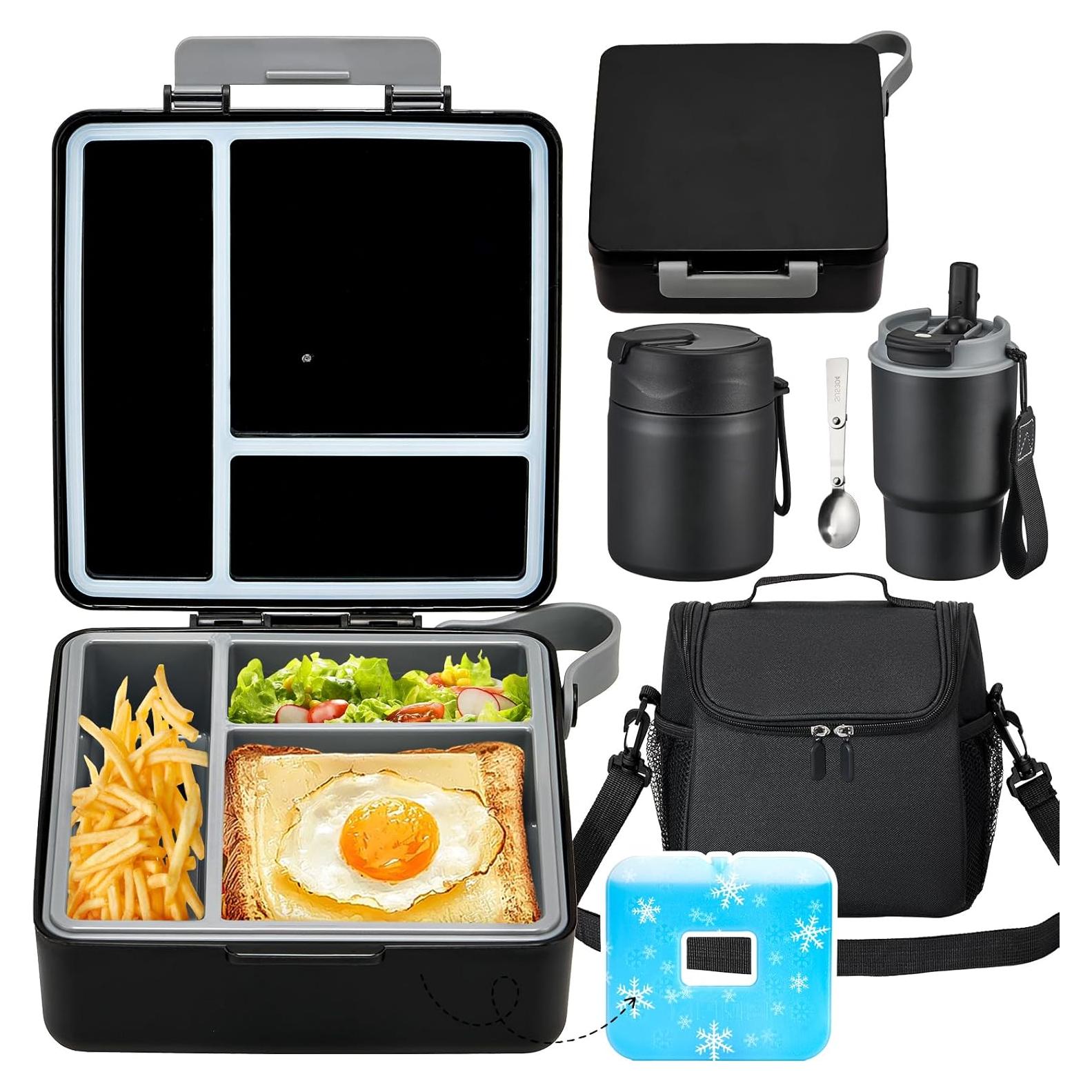 Juego de Almuerzo Pawtong: Caja Bento, Termo 500ml, Botella 400ml