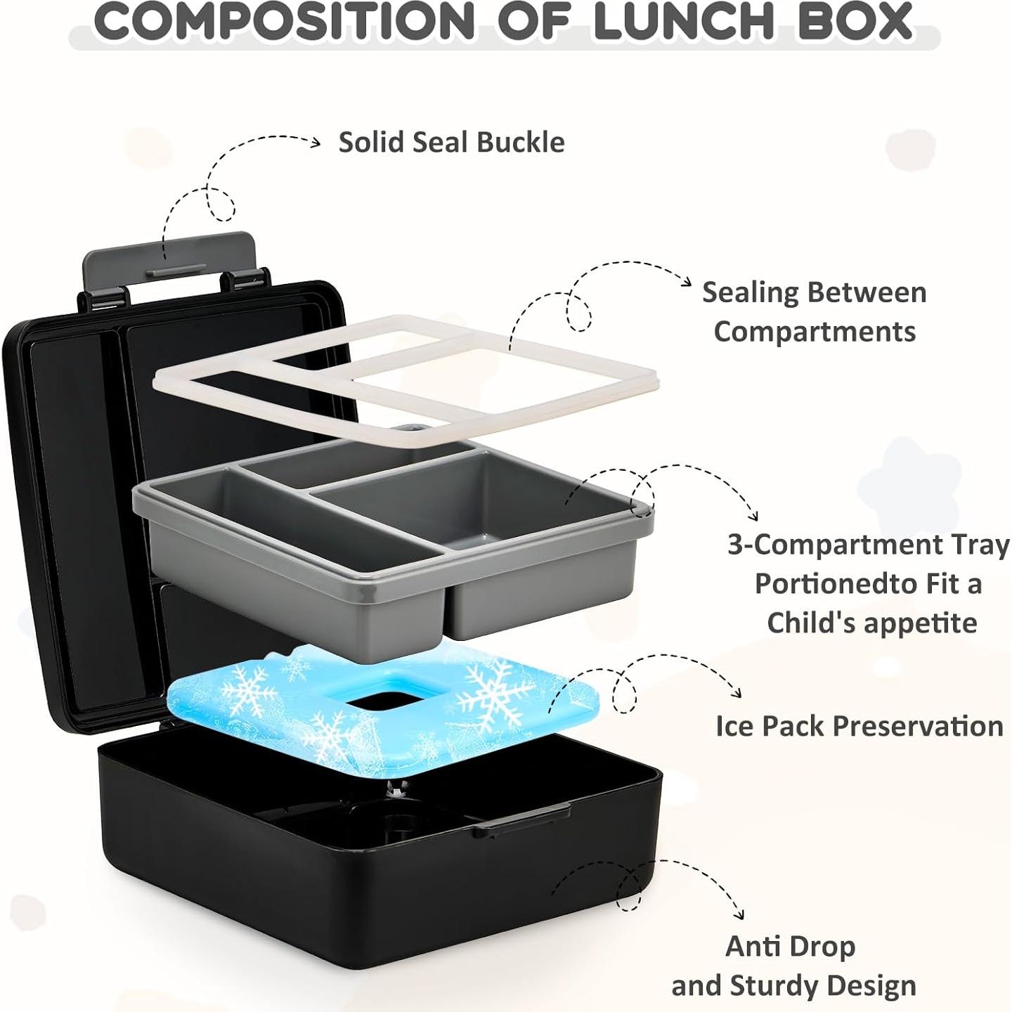 Juego de Almuerzo Pawtong: Caja Bento, Termo 500ml, Botella 400ml