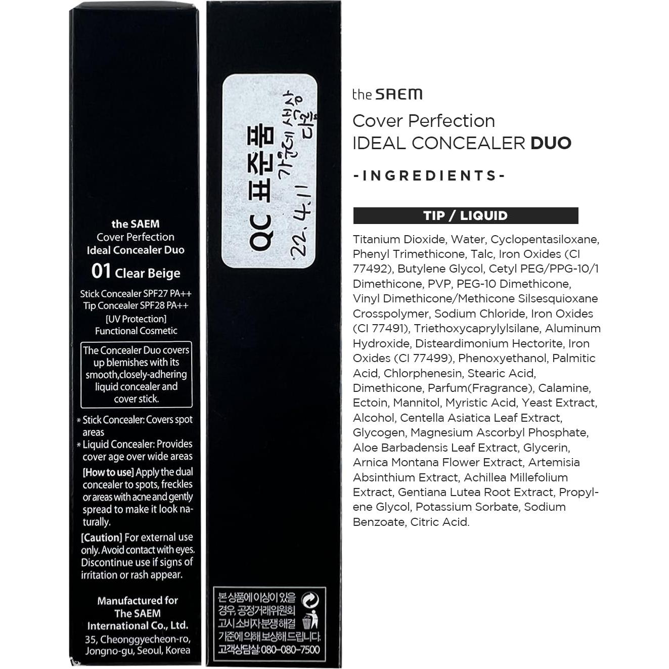 Corrector de Perfección Ideal THESAEM Dúo 32g Beige Claro