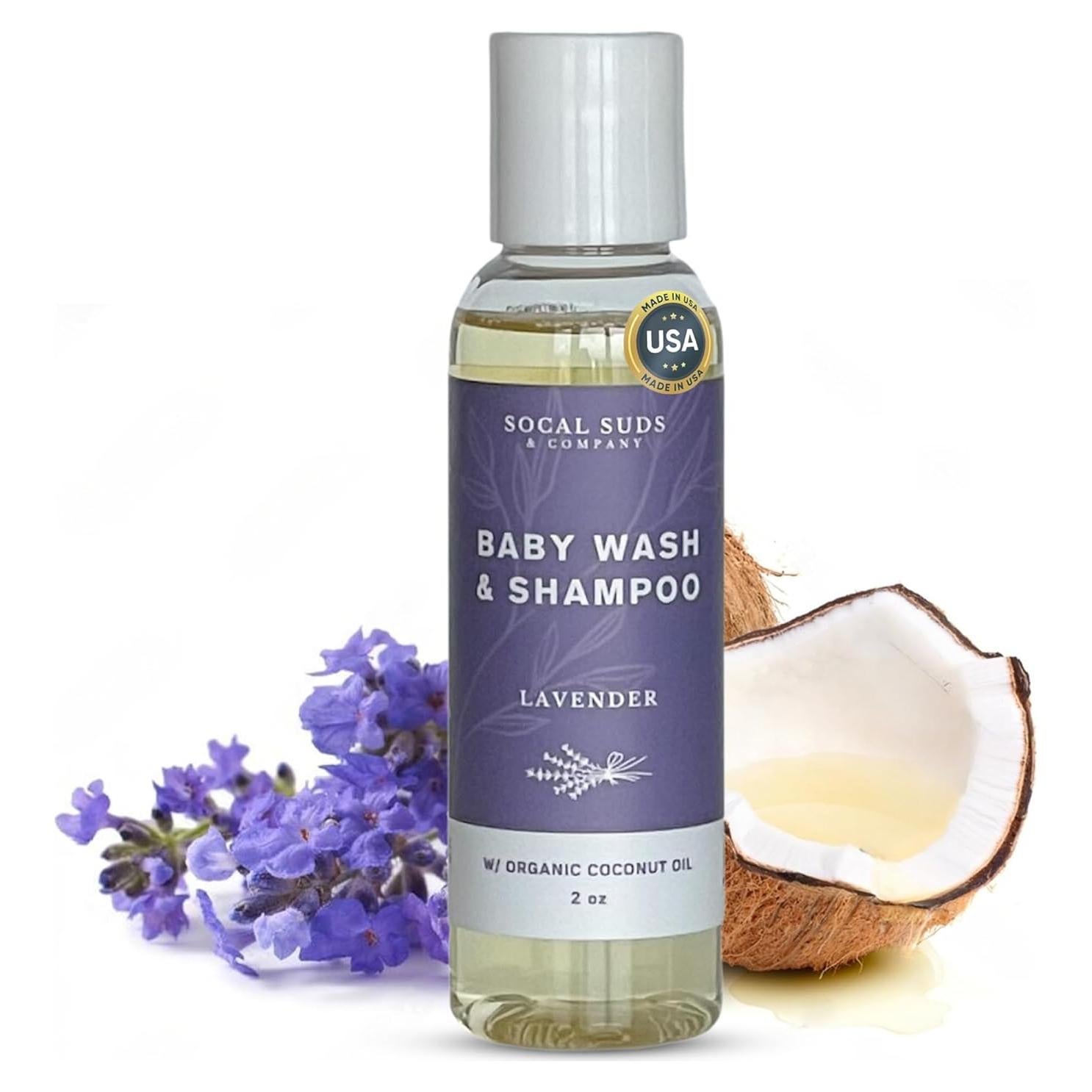 Jabón y Champú Orgánico para Bebés SoCal Suds 60ml - Lavanda