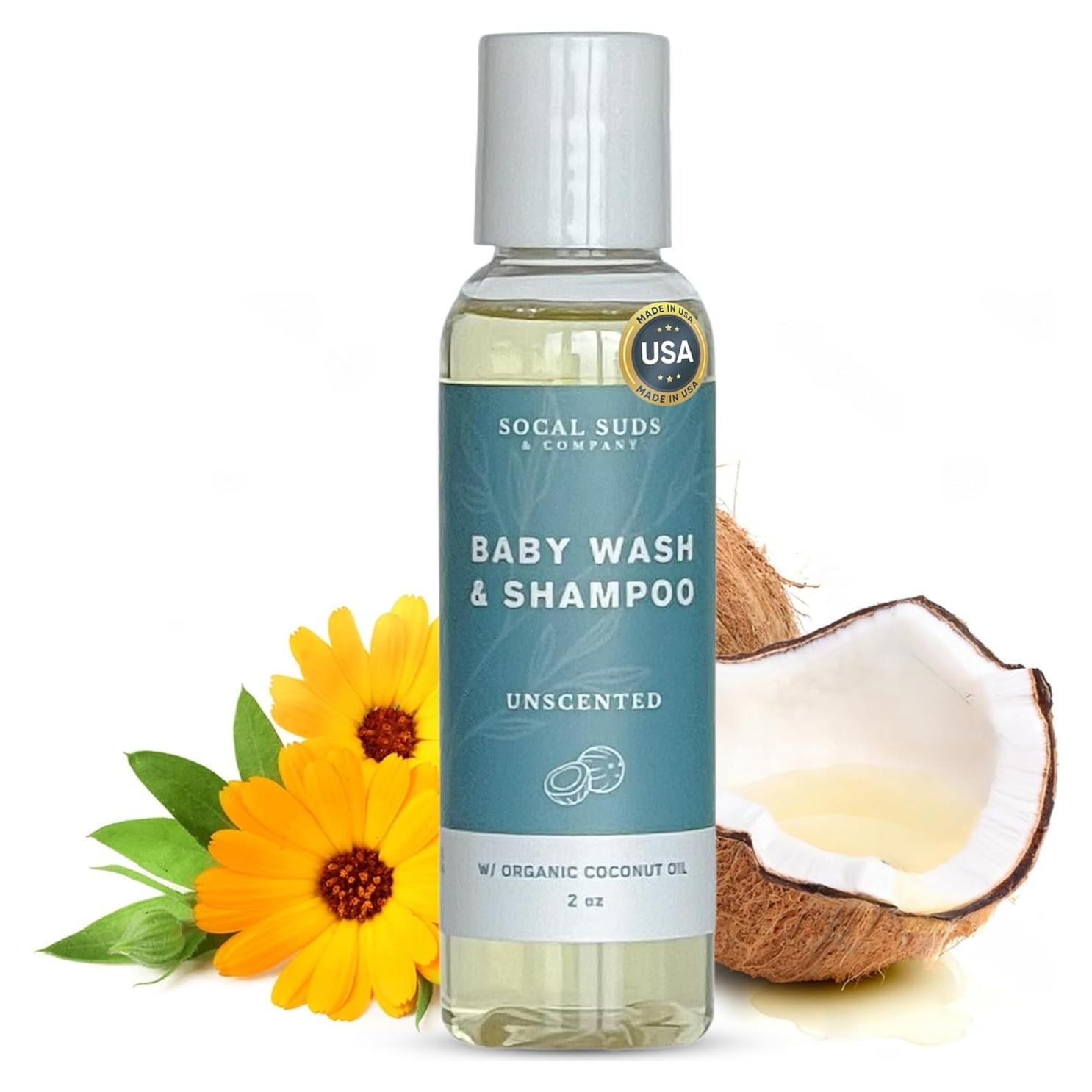 Jabón y Champú Orgánico para Bebés SoCal Suds 60ml Sin Fragancia