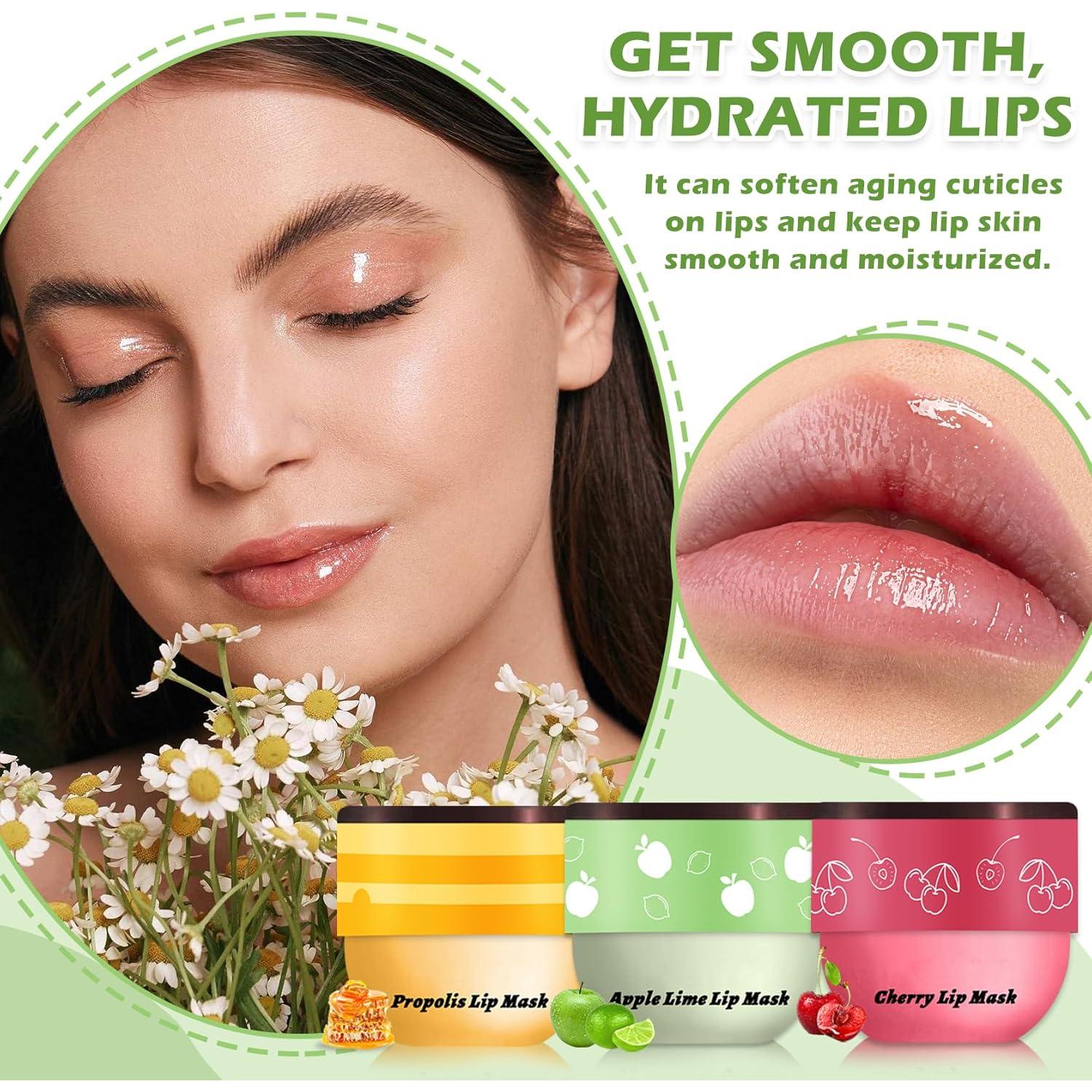 Bálsamo Labial Honey Pot 3PCS - Miel, Manzana, Cereza