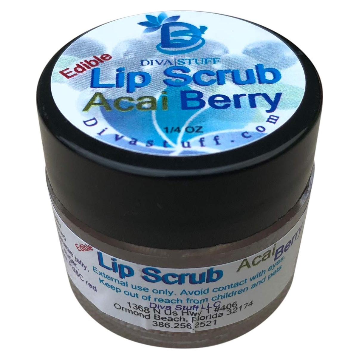 Exfoliante Labial Hidratante Diva Stuff Baya de Acai 7 g