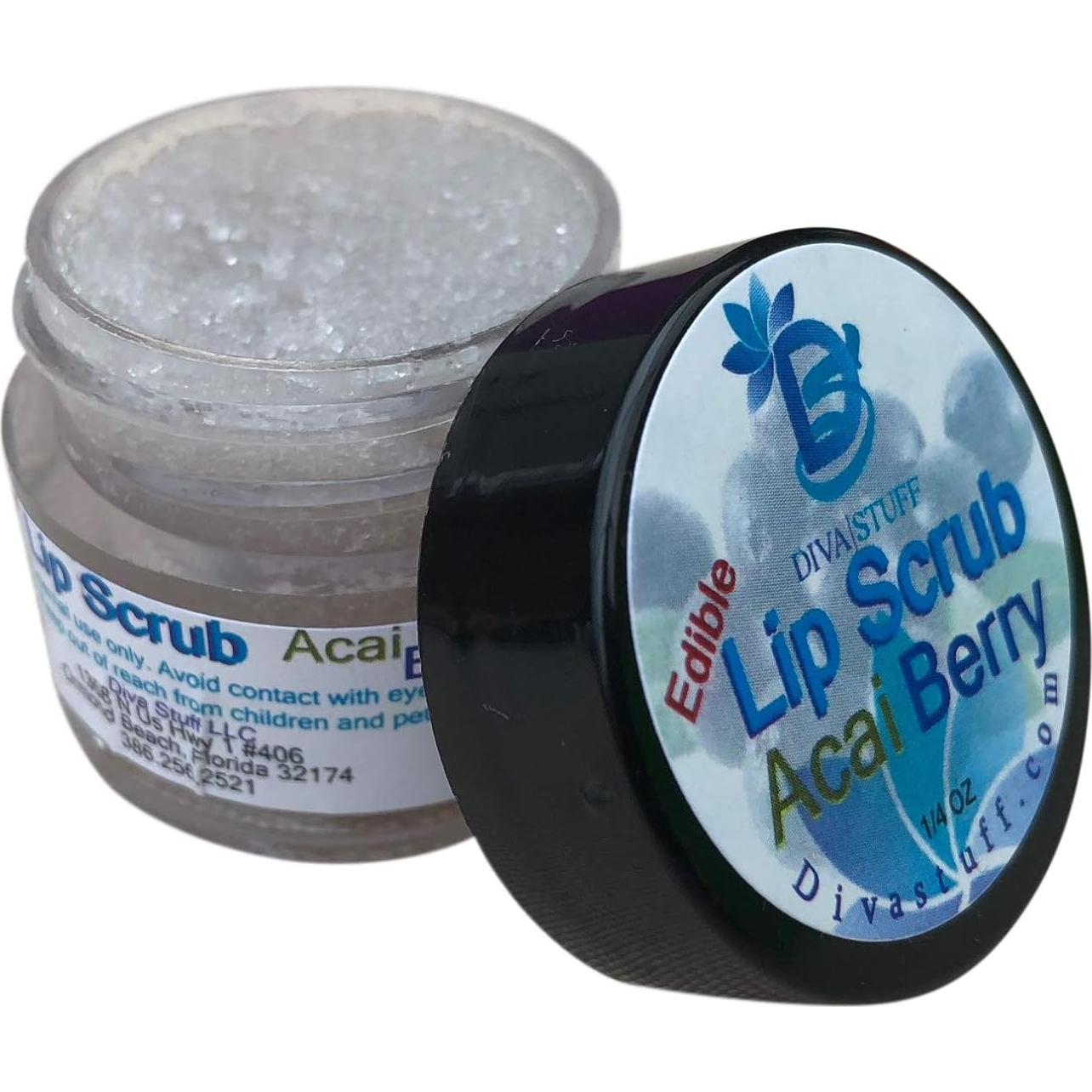 Exfoliante Labial Hidratante Diva Stuff Baya de Acai 7 g