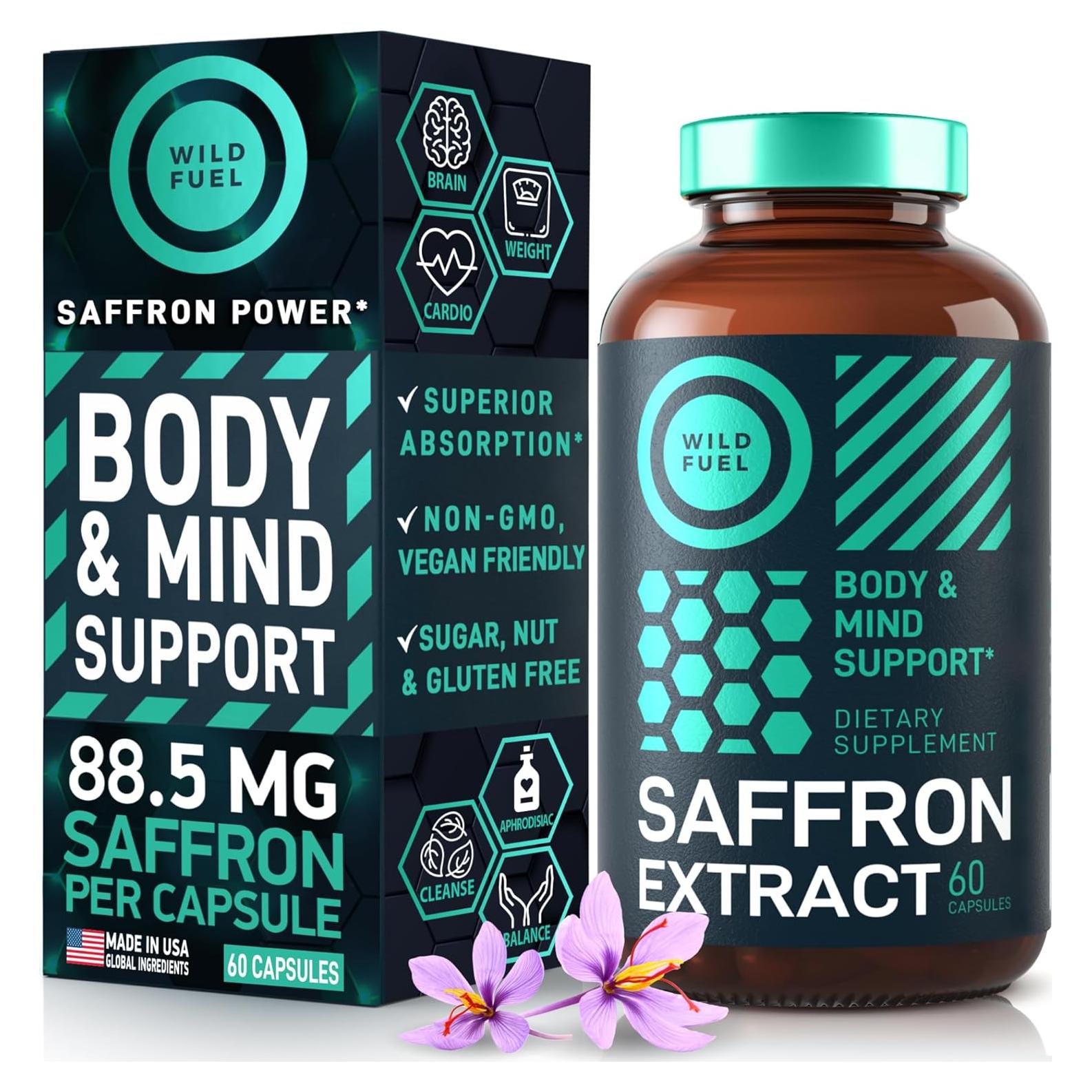 Suplemento de Azafrán Wild Fuel - 60 Cápsulas Antioxidantes