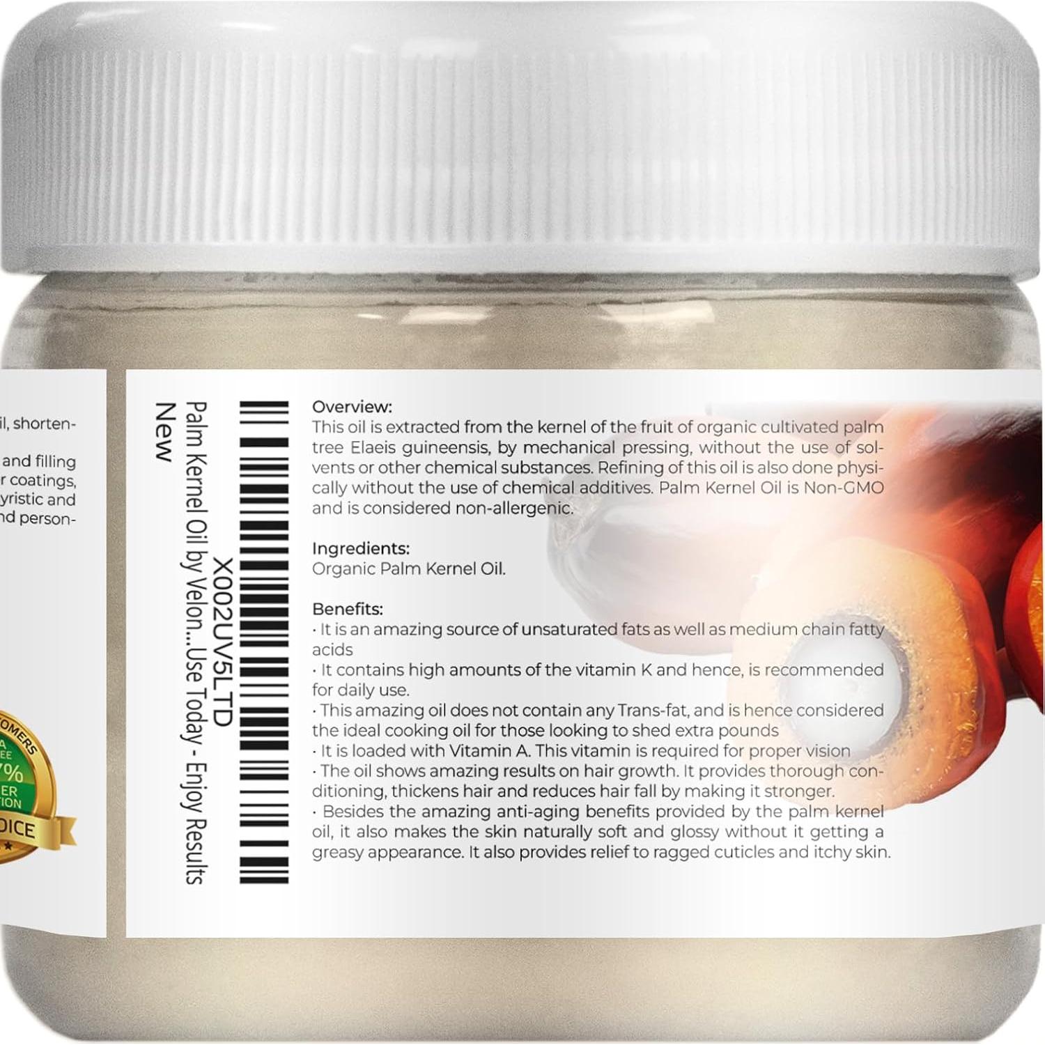 Aceite de Palma de Núcleo Orgánico Velona 60 ml - 100% Puro