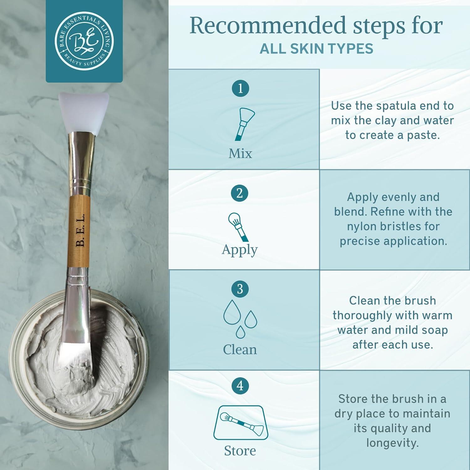 Brocha Facial de Silicona Doble - Esenciales Básicos 1 Paquete