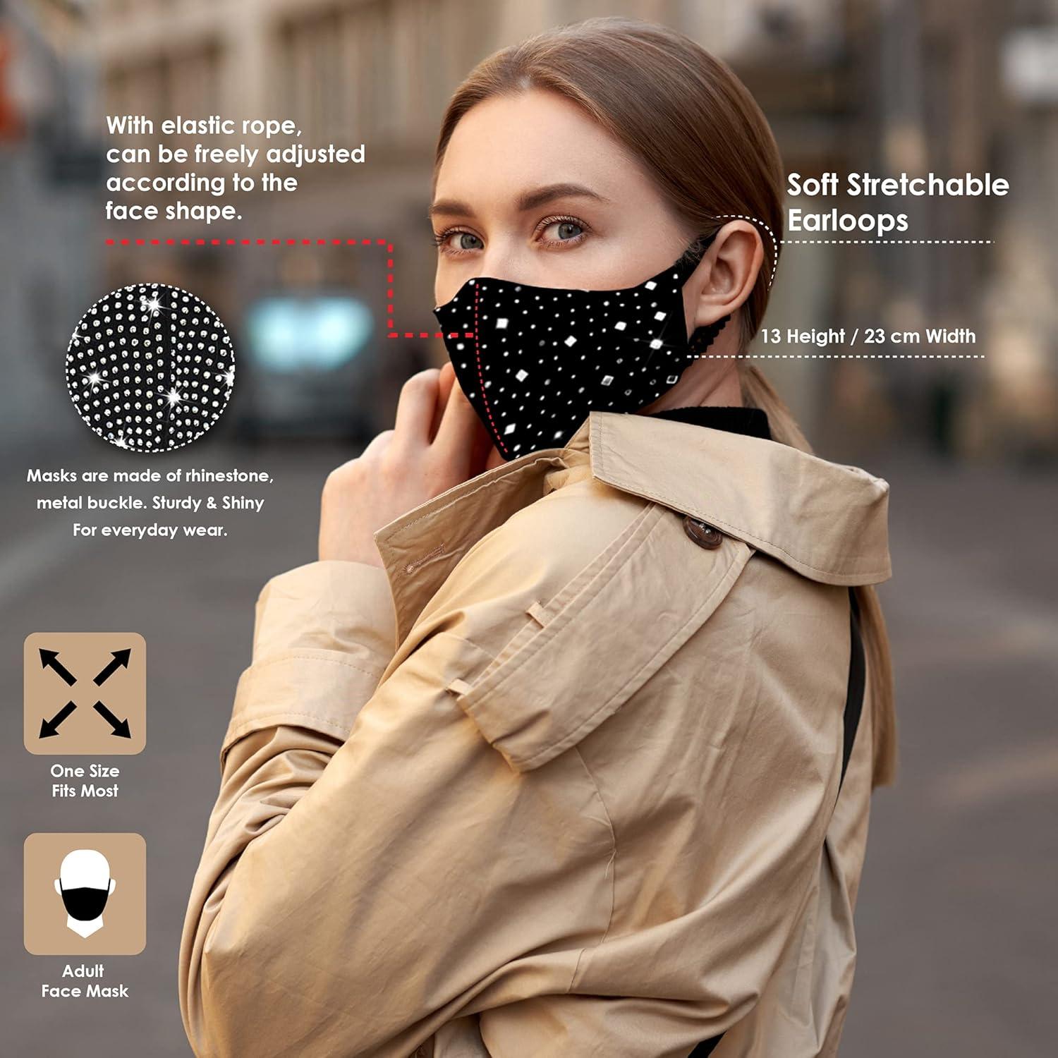 Máscara Facial de Rhinestones Ciana - Pack de 6 para Mujeres