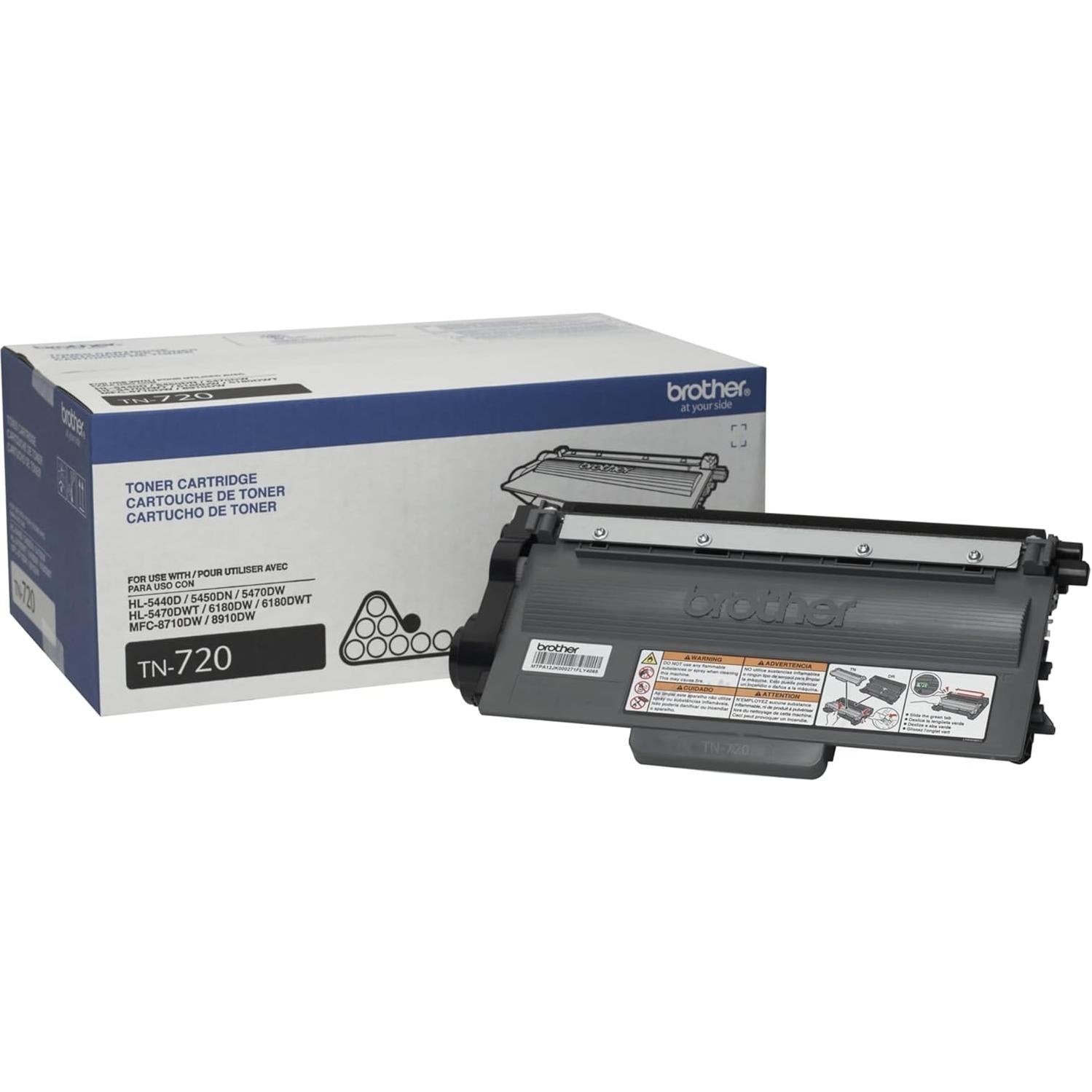 Brother Printer TN720 Toner Cartridge Black