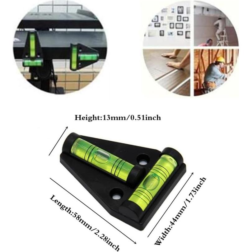 Nivel de Burbuja Magnético T SIZIKJXGHWYI - 3 Piezas 58x44mm