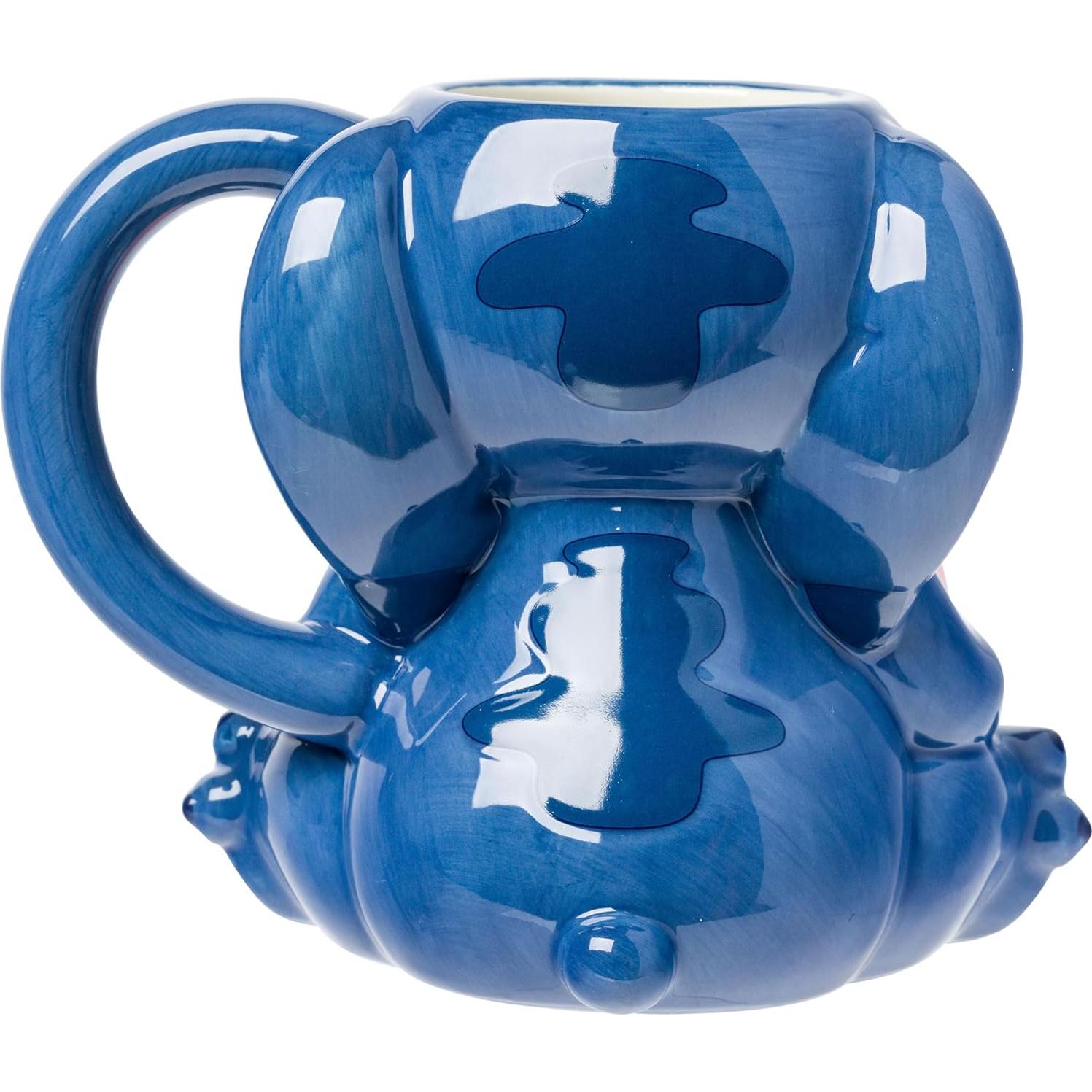 Taza Cerámica 3D Lilo y Stitch Ohana 20 Onzas Silver Buffalo