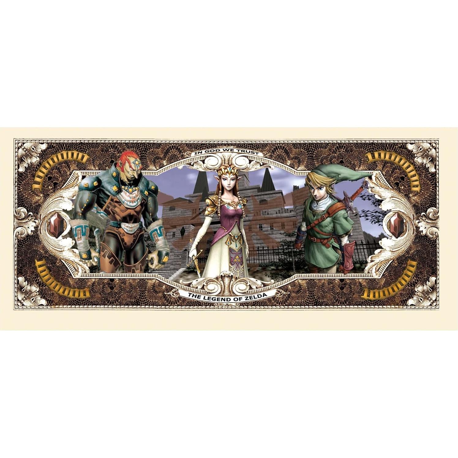 Billete coleccionable de 1 millón de dólares Legend of Zelda