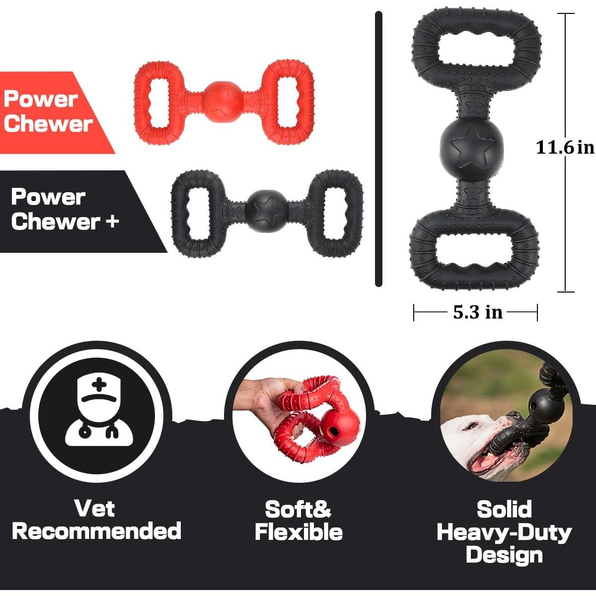 Juguete para Perros Medianos BiteKing de Caucho Natural Negro