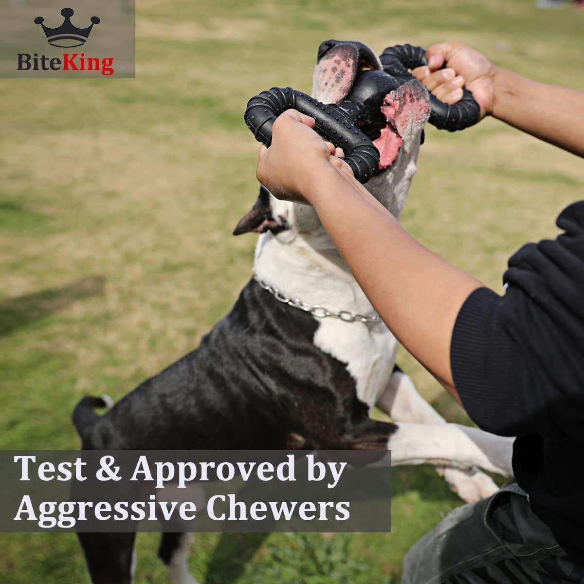 Juguete para Perros Medianos BiteKing de Caucho Natural Negro
