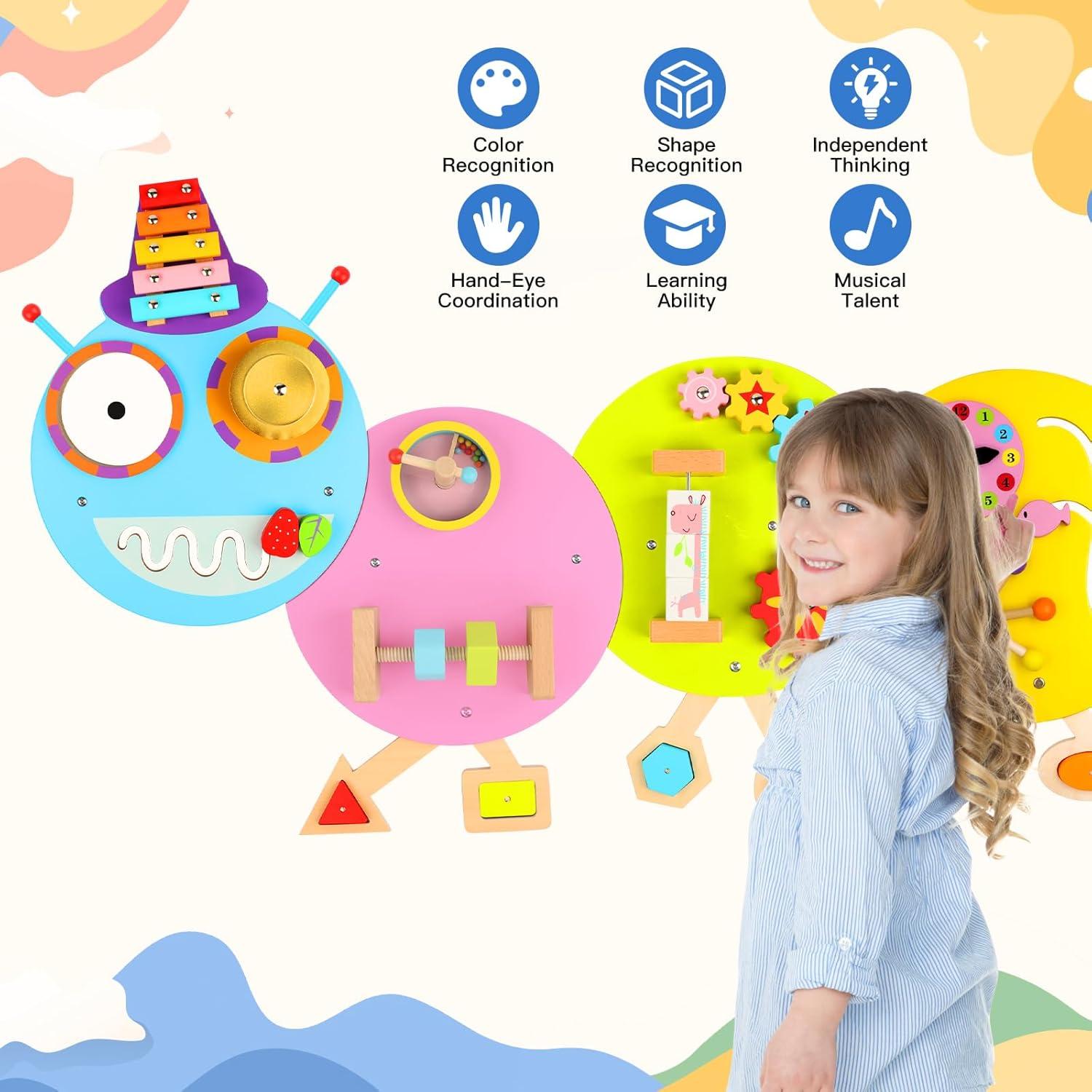 Panel de Actividad Sensorial Uiopy para Niños - 12 Actividades