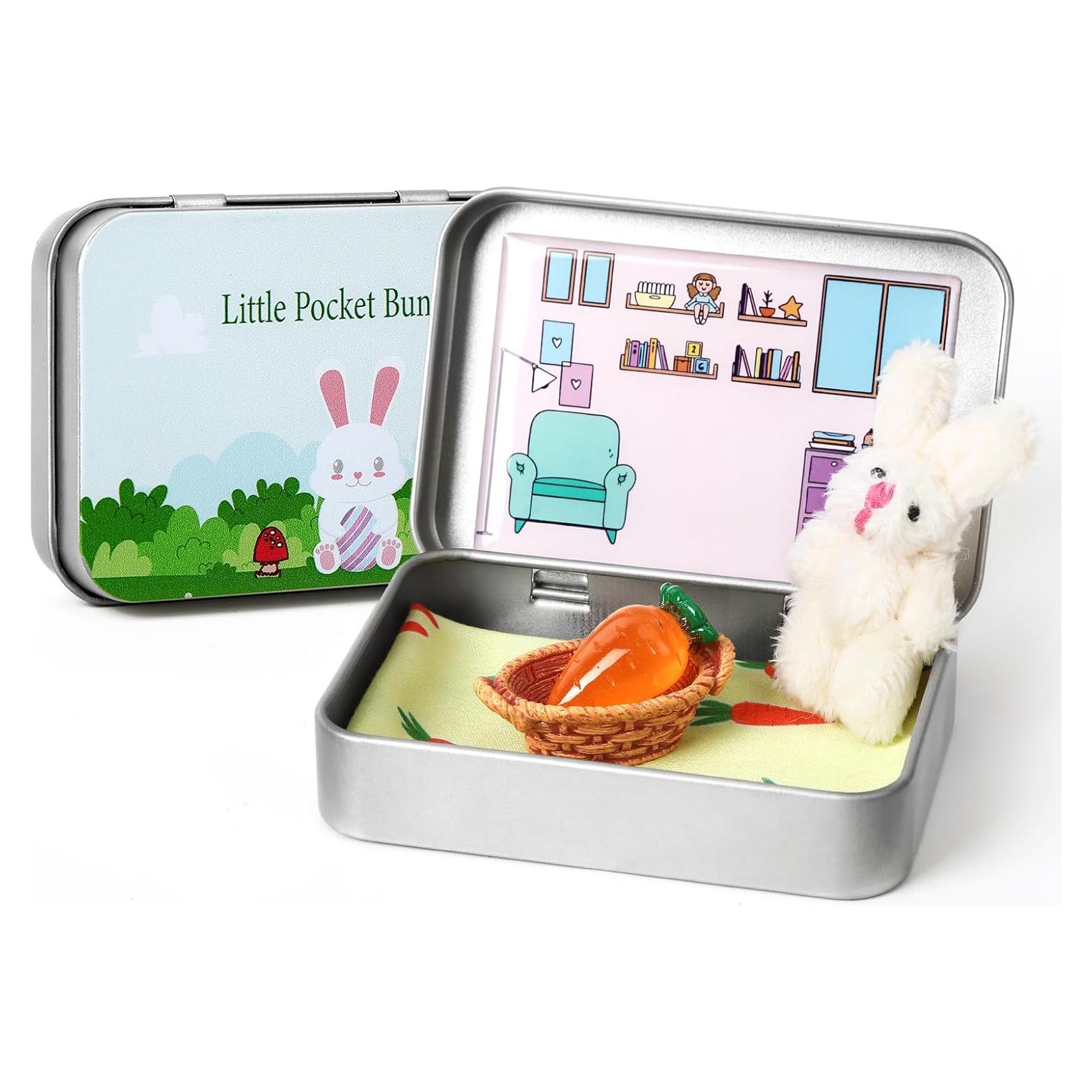 Conejito de Bolsillo JULEASEL Beige 6 cm Relleno de Pascua