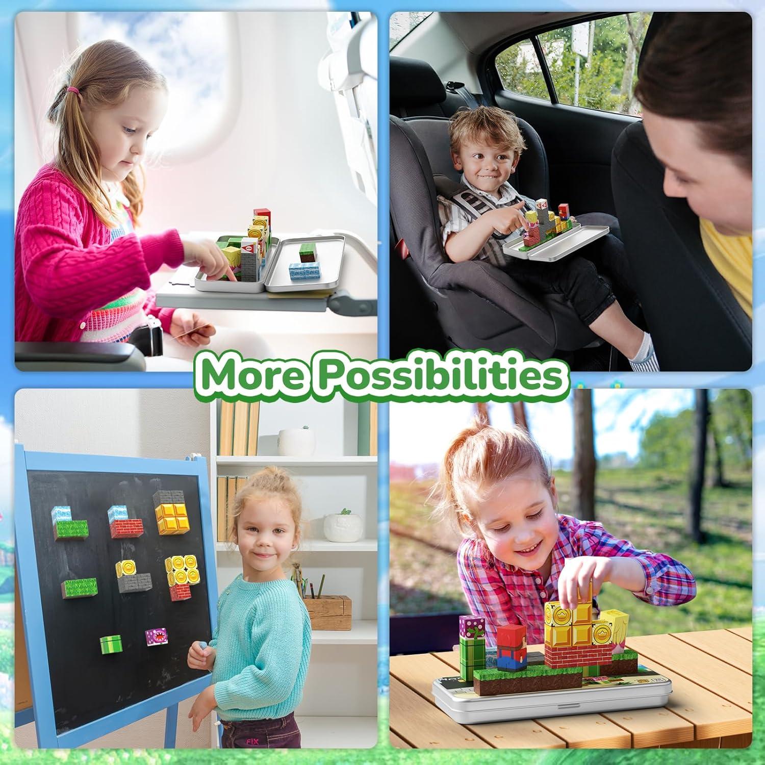 Set de Bloques Magnéticos DINOPAPA 35PCS para Niños 3-8 Años