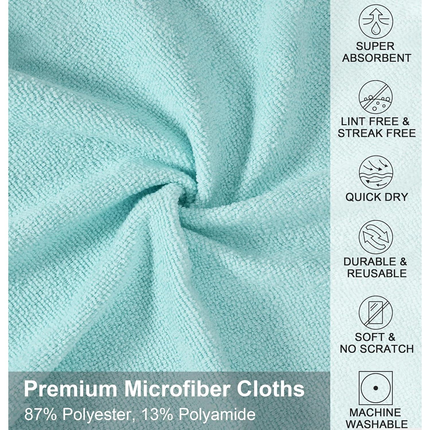 Paño de Microfibra UPSTAR Azul 30x30 cm, 50 Unidades Reutilizables