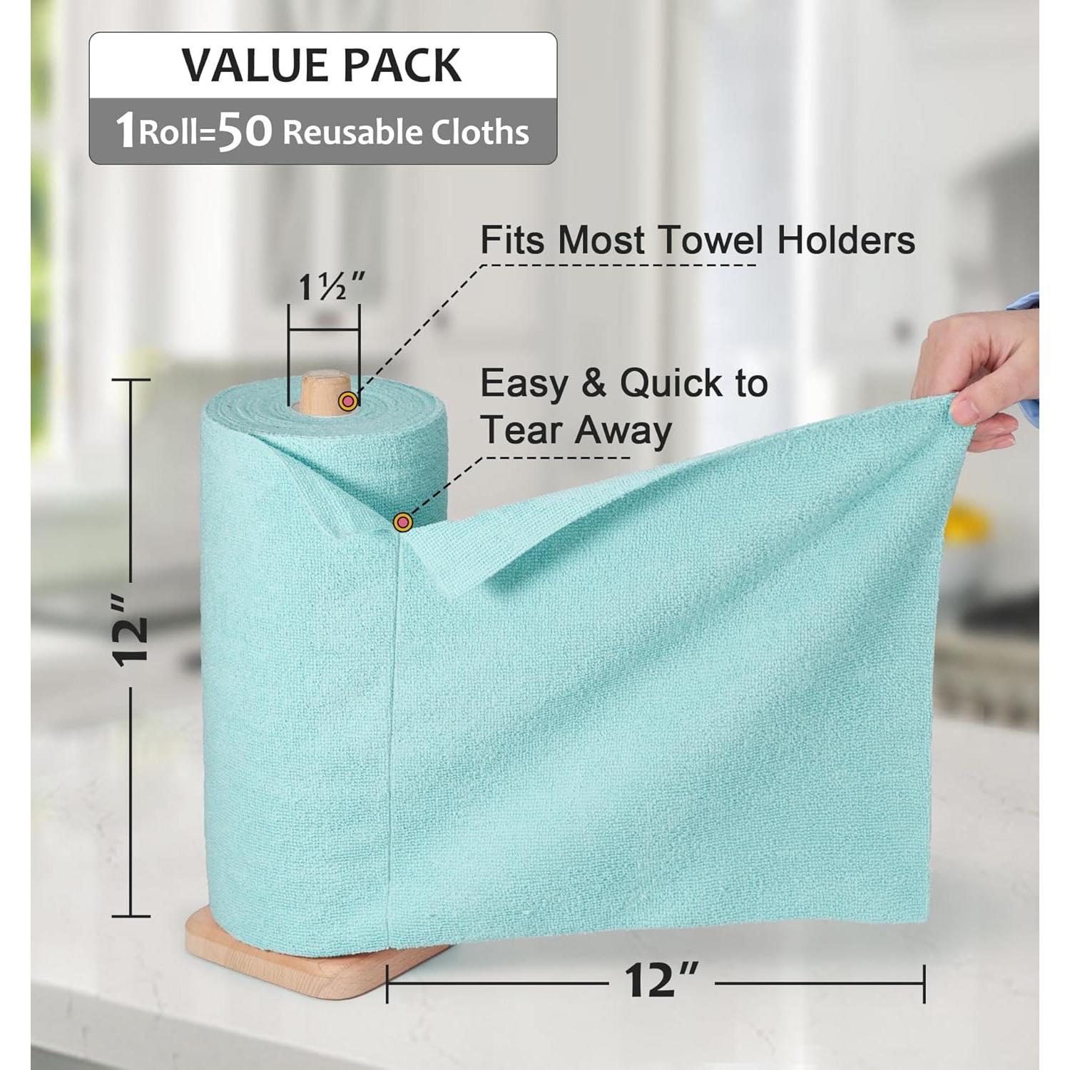 Paño de Microfibra UPSTAR Azul 30x30 cm, 50 Unidades Reutilizables