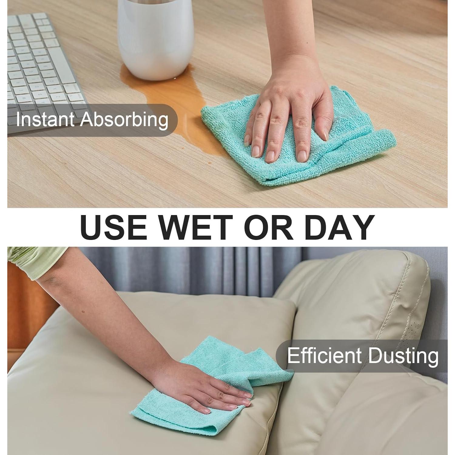 Paño de Microfibra UPSTAR Azul 30x30 cm, 50 Unidades Reutilizables