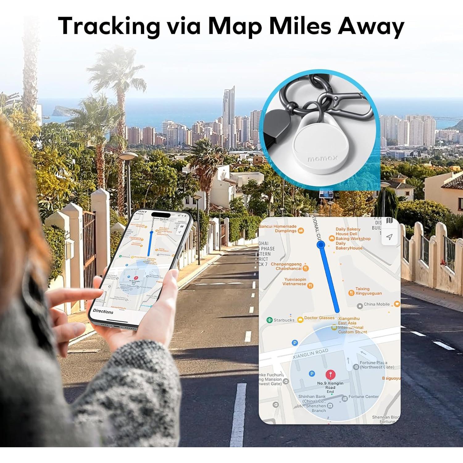 Localizador de Llaves Momax BR10 - Bluetooth con Find My iOS