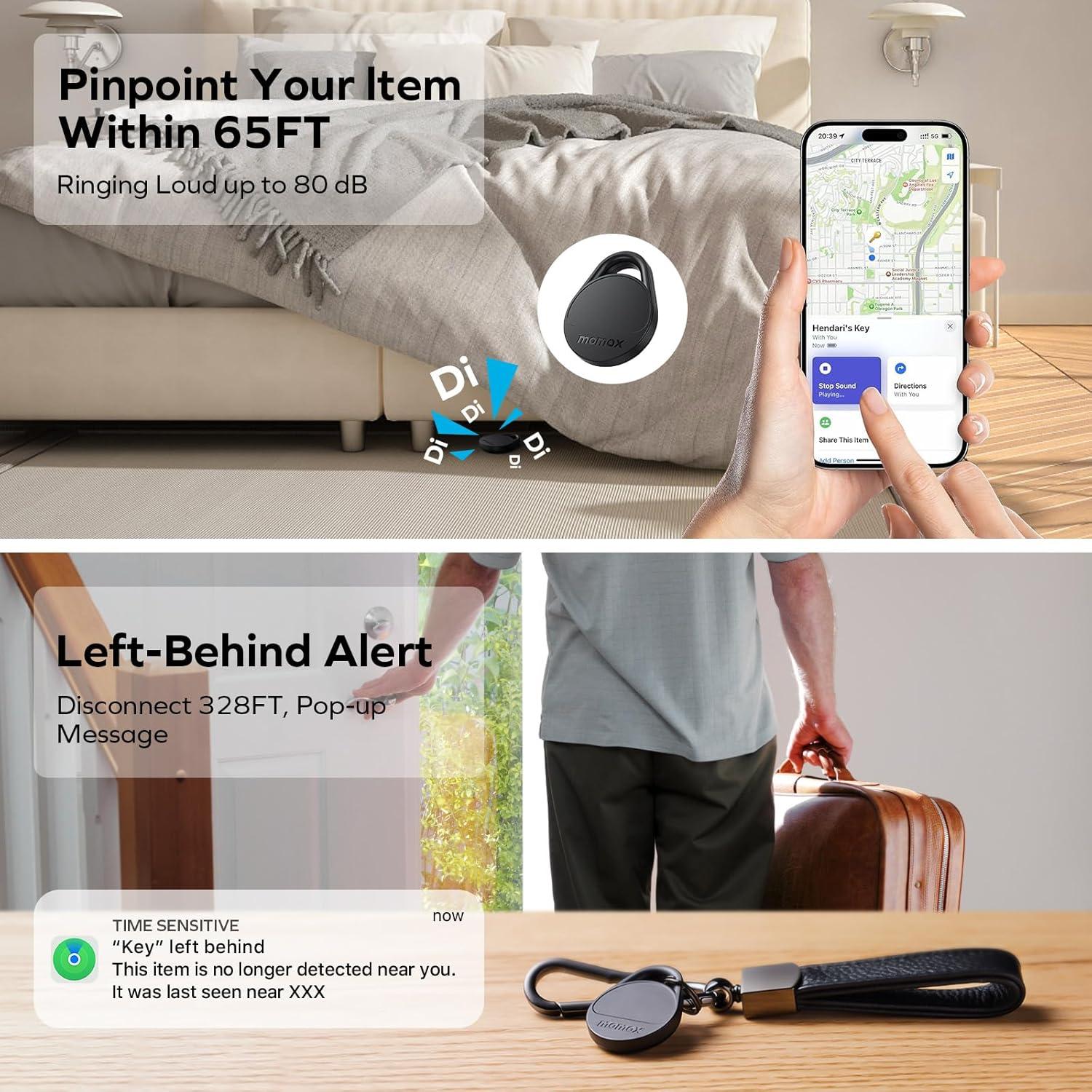 Localizador de Llaves Momax BR10 - Bluetooth con Find My iOS
