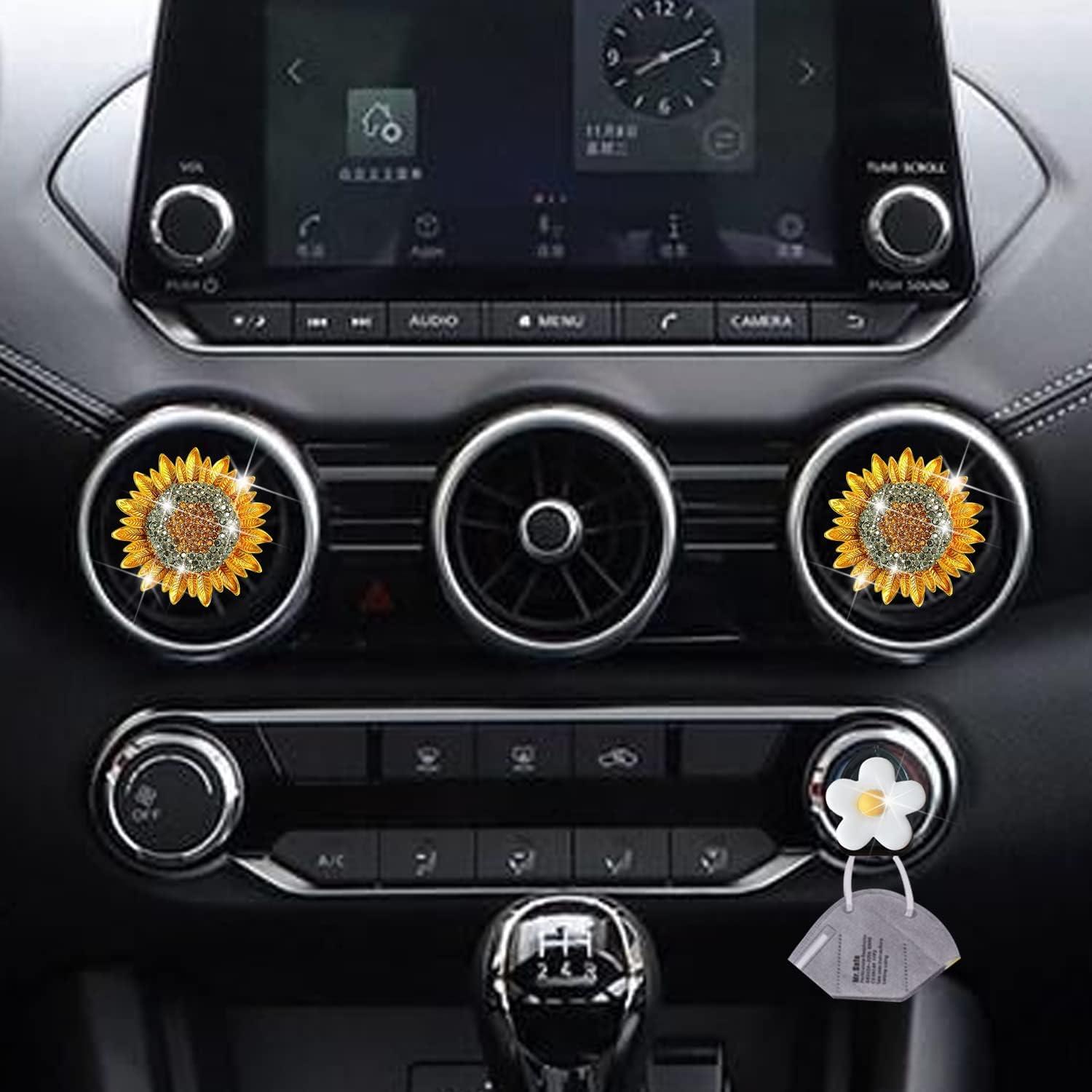 Clips de Ventilación de Aire Girasol Dorado Xinjincang - 2 Pcs