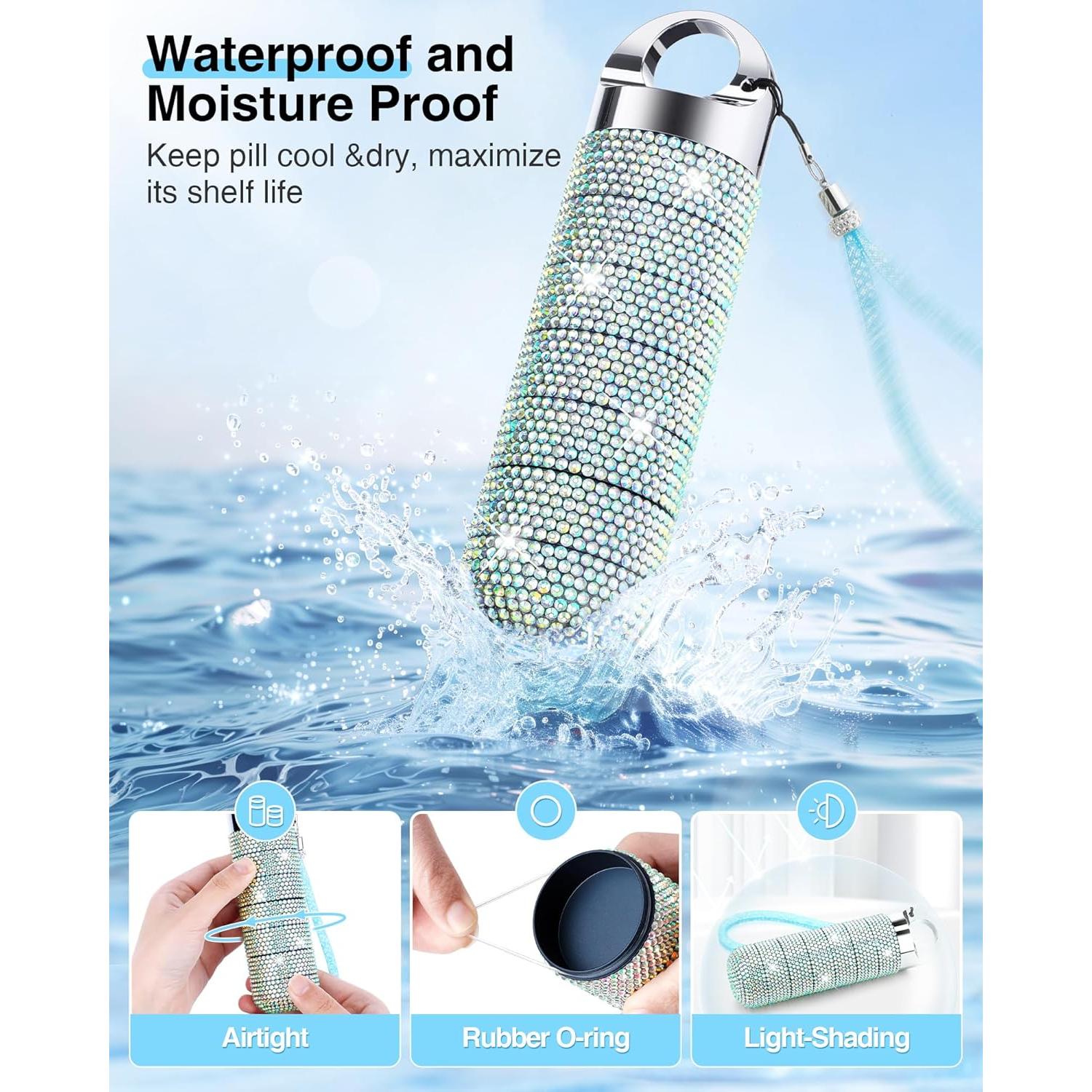 Organizador de Pastillas Zannaki Metal Bling 7 Compartimentos