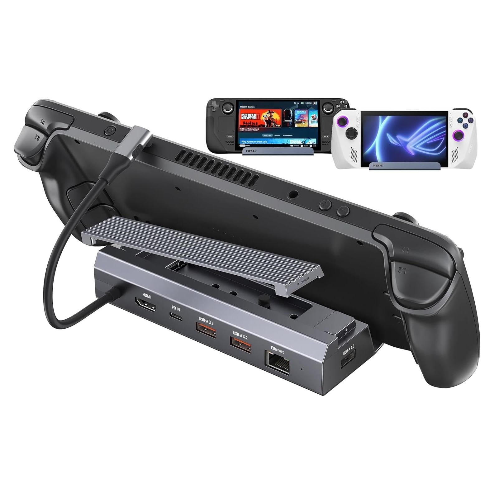 Dock M.2 6-en-1 Iavkyu para Steam Deck HDMI 4K 100W